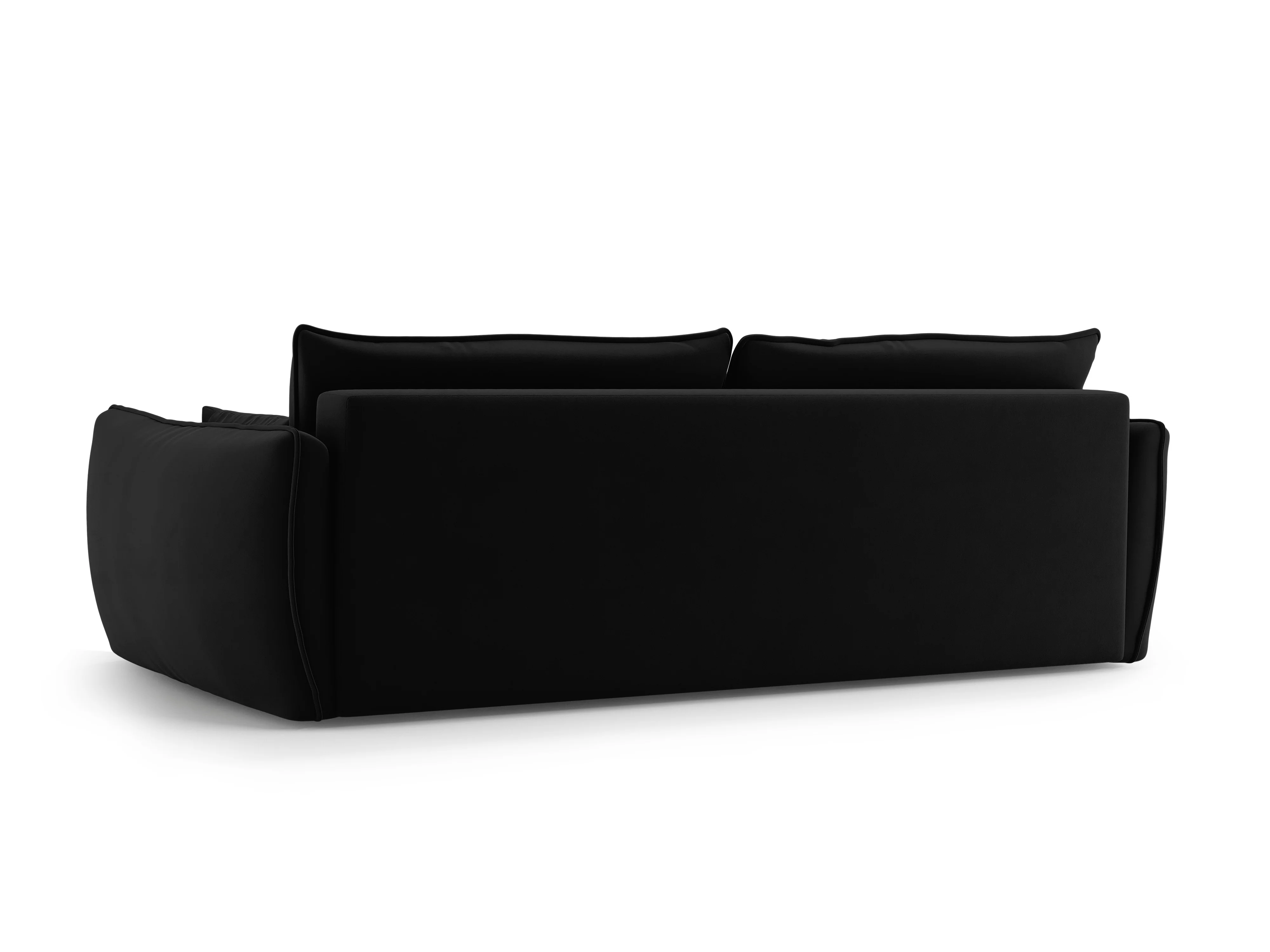 Sofa aksamitna z funkcją spania MATERA czarny - Image 7