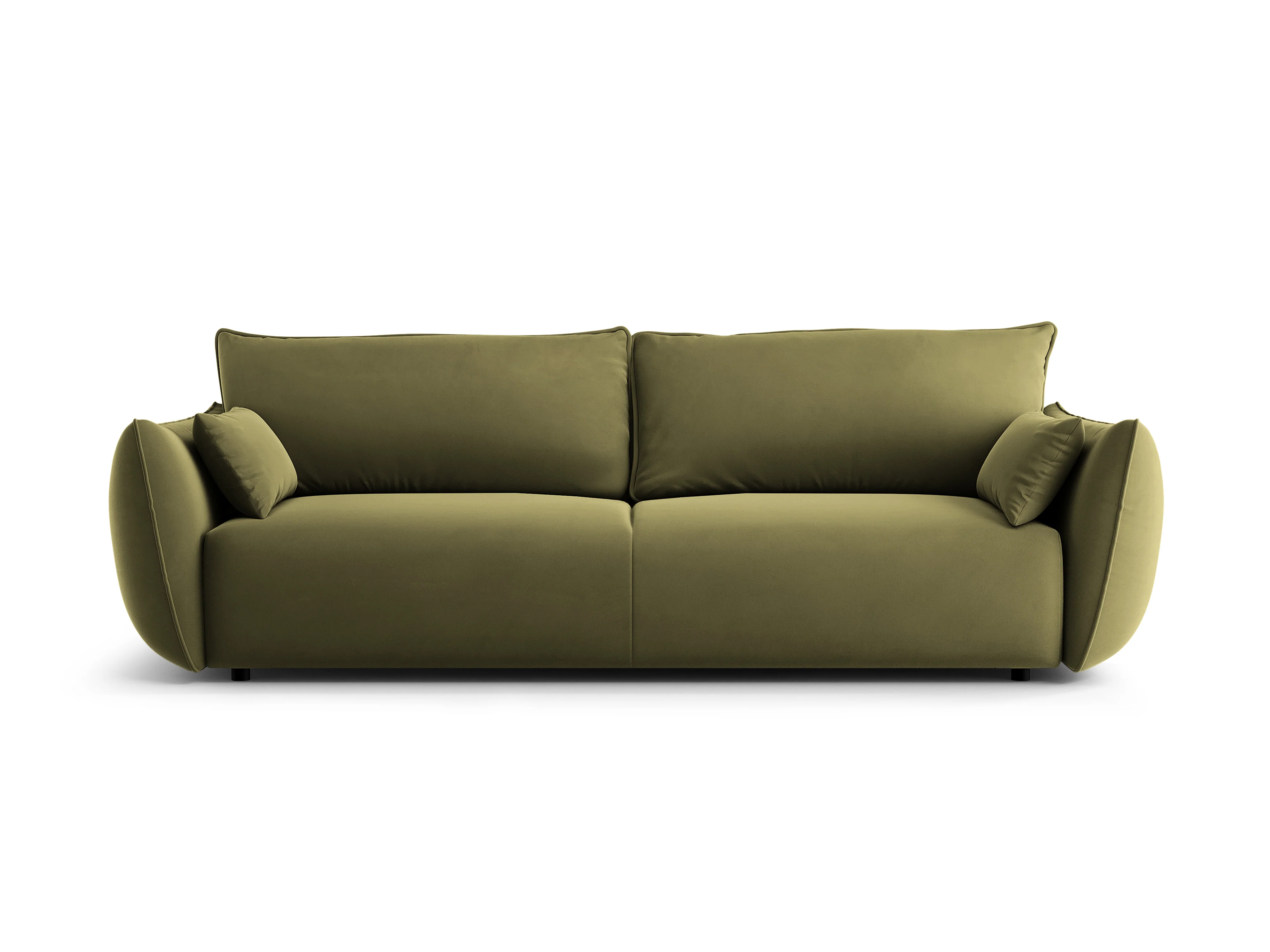 Sofa aksamitna z funkcją spania MATERA oliwkowy - Image 3