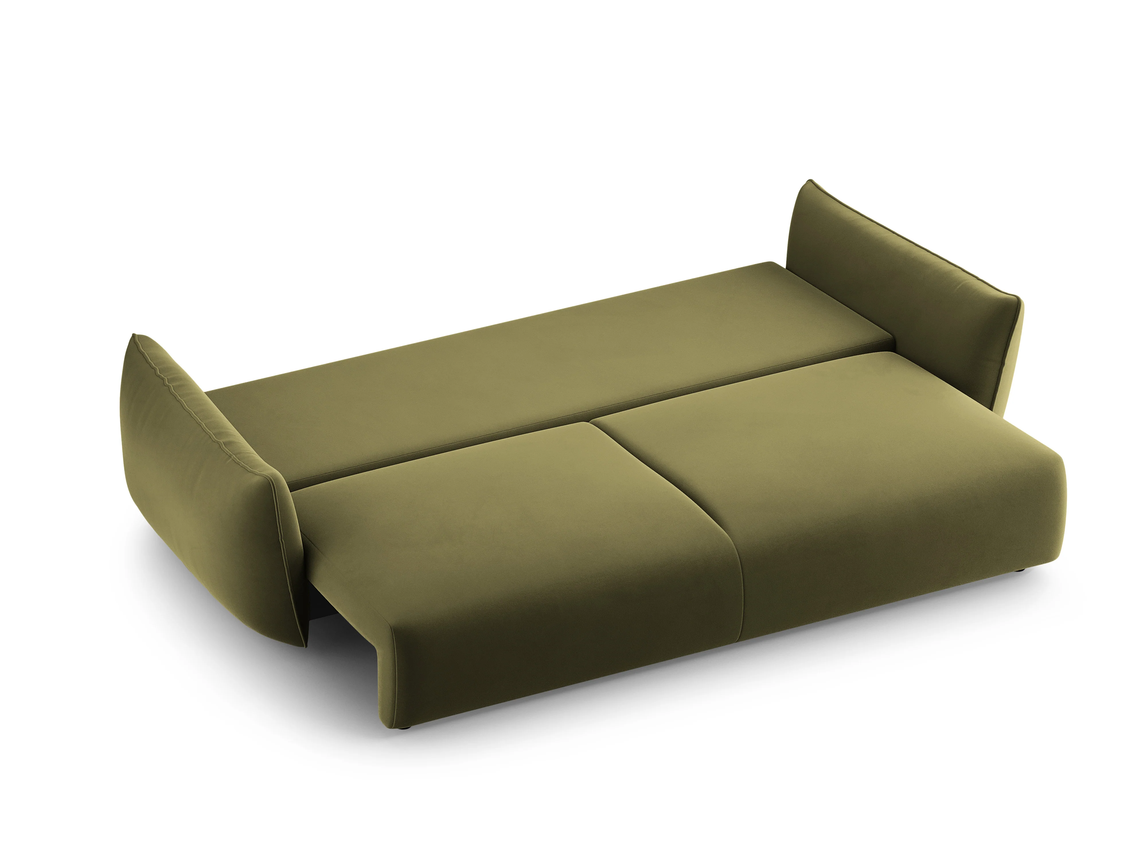 Sofa aksamitna z funkcją spania MATERA oliwkowy - Image 6