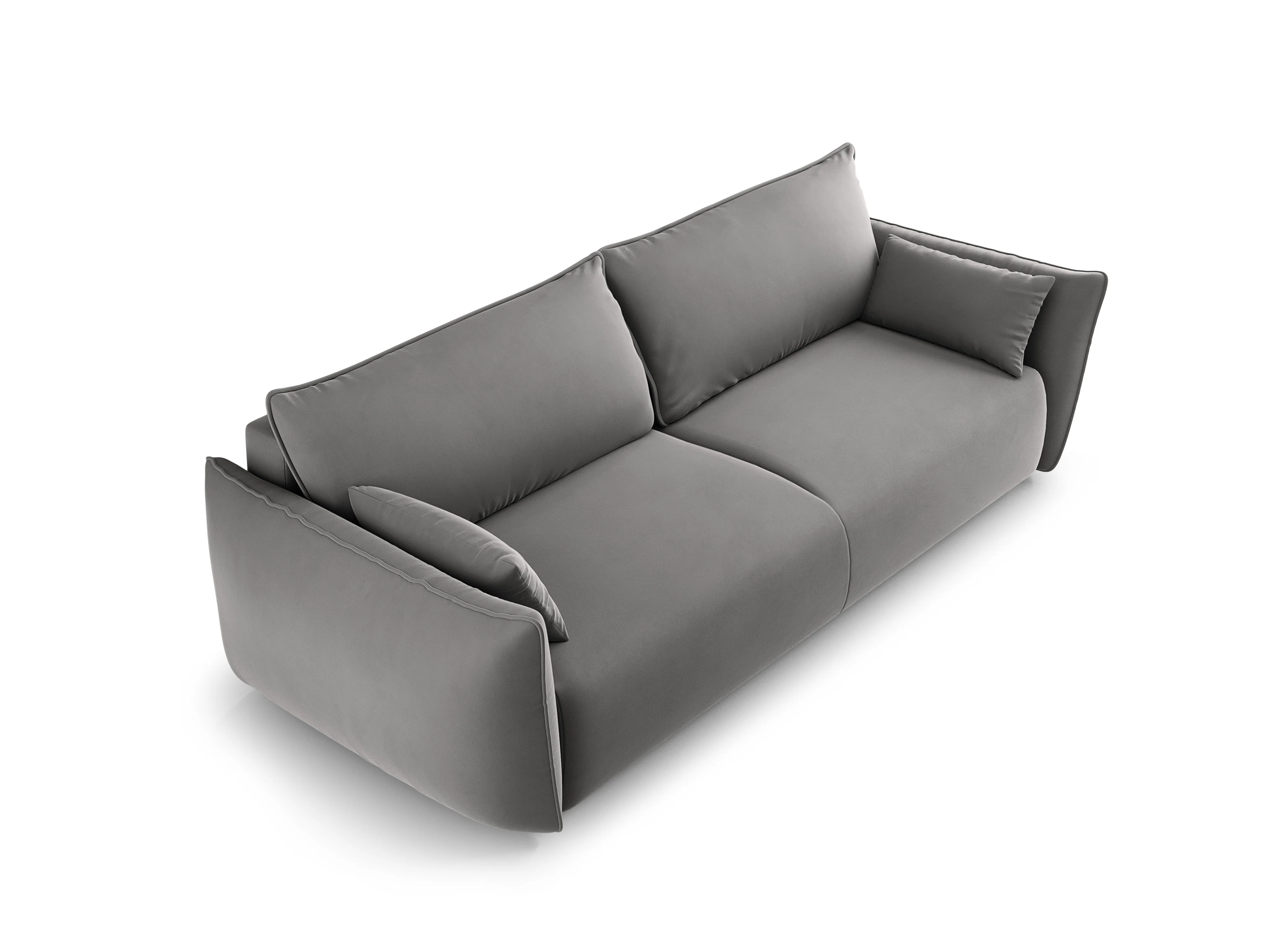 Sofa aksamitna z funkcją spania MATERA szary - Image 4
