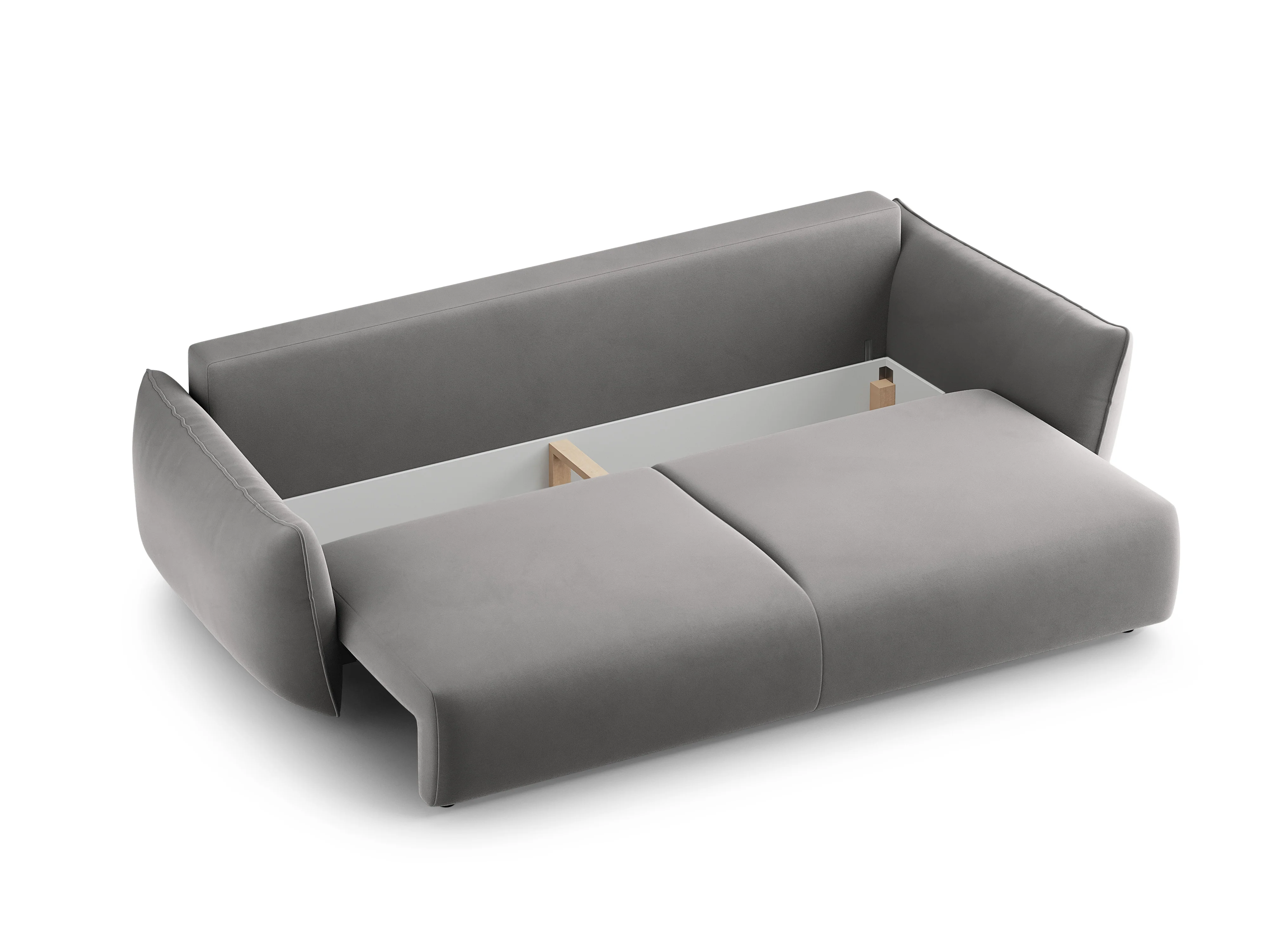 Sofa aksamitna z funkcją spania MATERA szary - Image 5