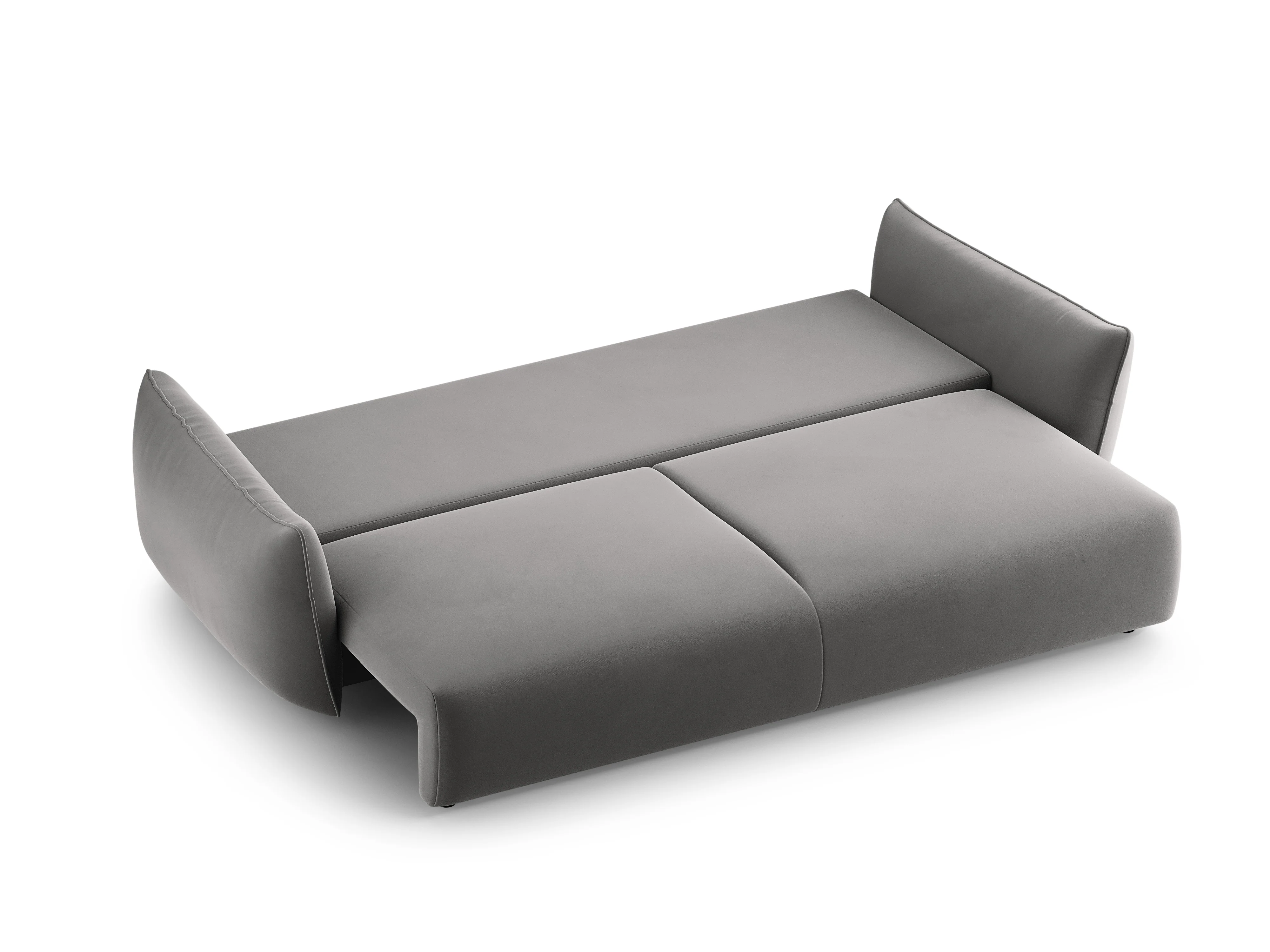 Sofa aksamitna z funkcją spania MATERA szary - Image 6