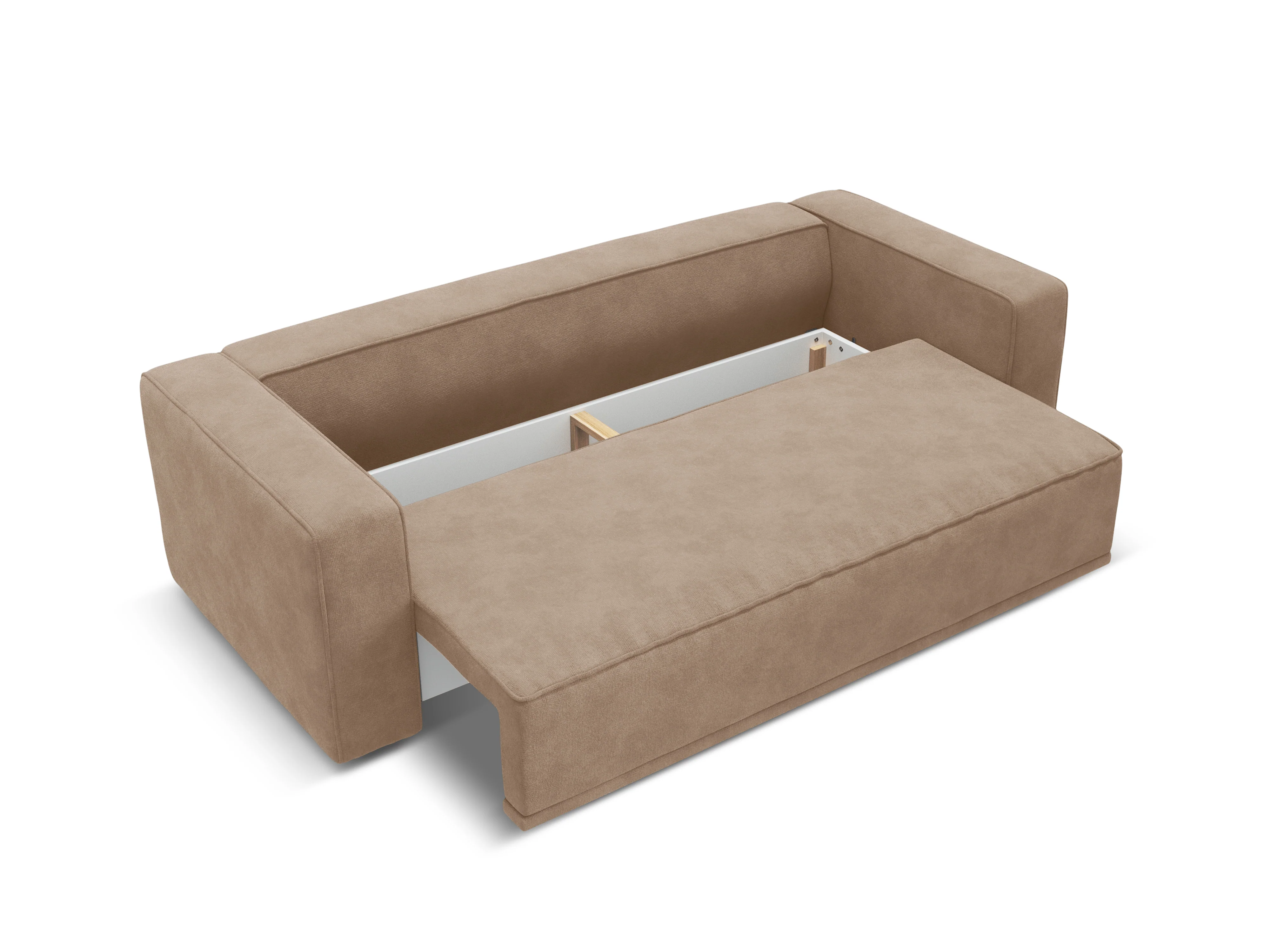 Sofa aksamitna z funkcją spania RIBES ciemnobeżowy - Image 5