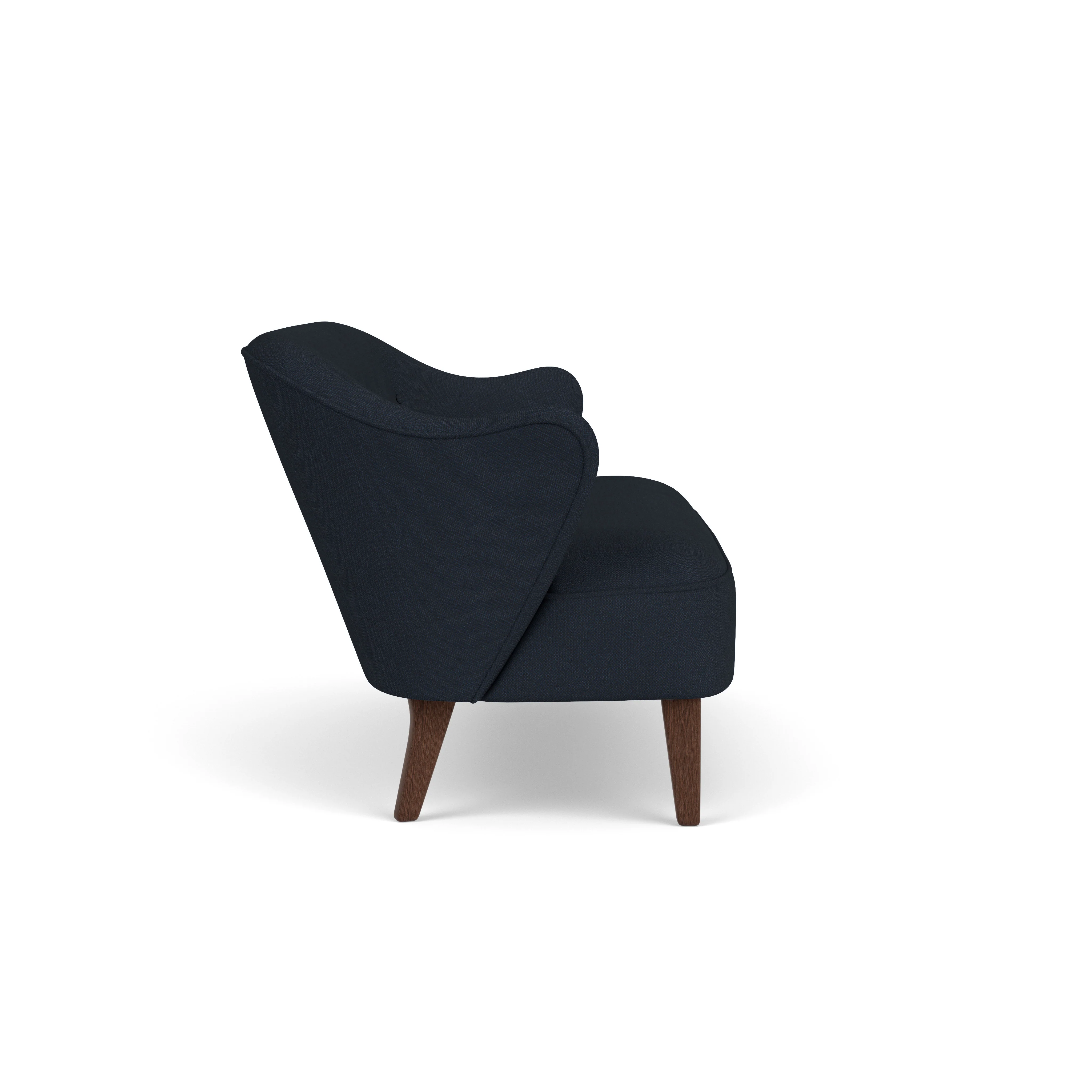 Sofa INGEBORG granatowy z ciemną dębową podstawą - Image 3