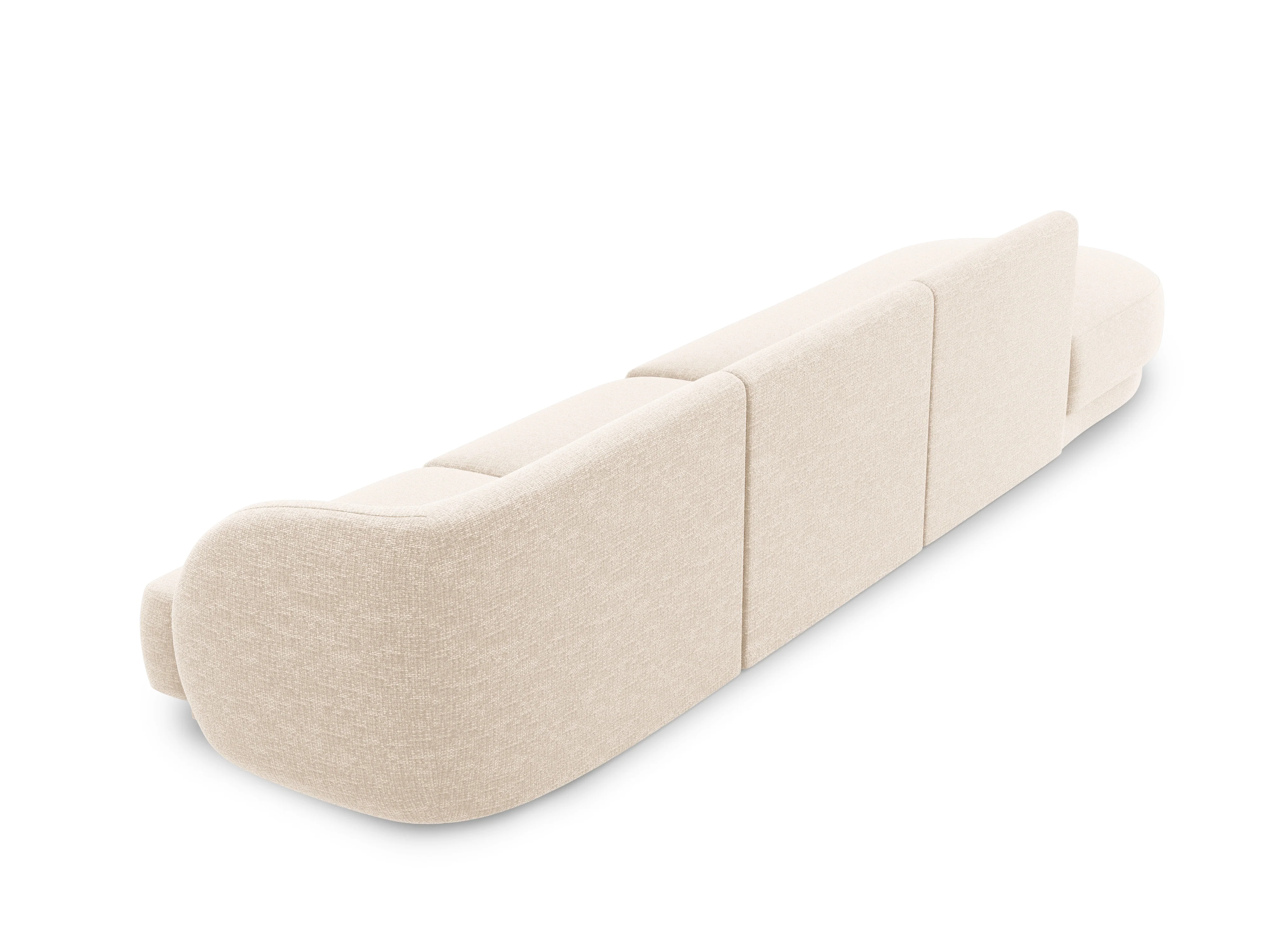 Sofa otwarta lewostronna 4-osobowa otwarta MILEY kość słoniowa szenil - Image 4