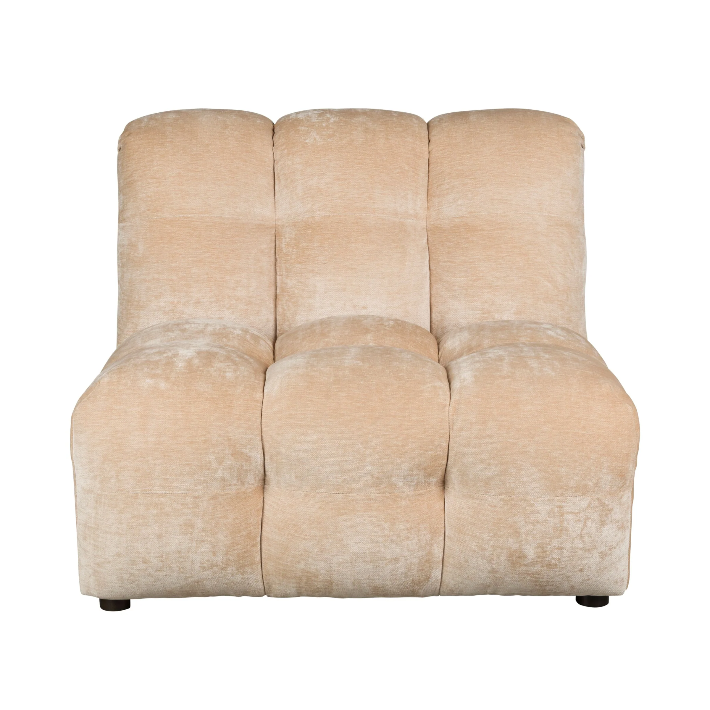 Sofa modułowa  HACKMAN - element środkowy beżowy welur - Image 4