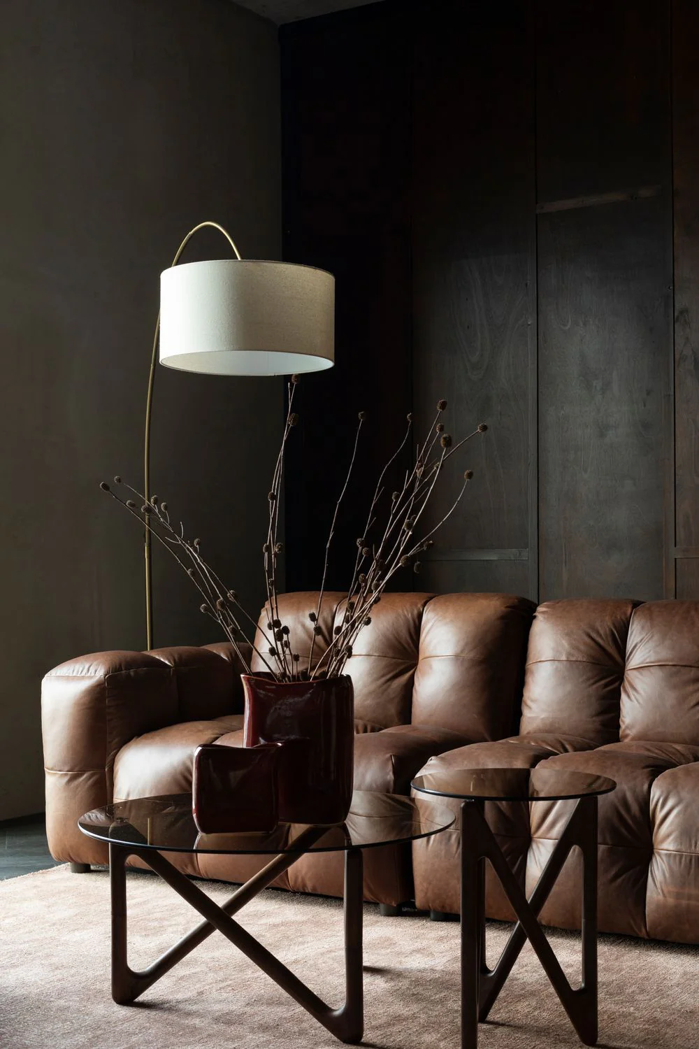 Sofa modułowa HACKMAN - element środkowy czekoladowa skóra - Image 2