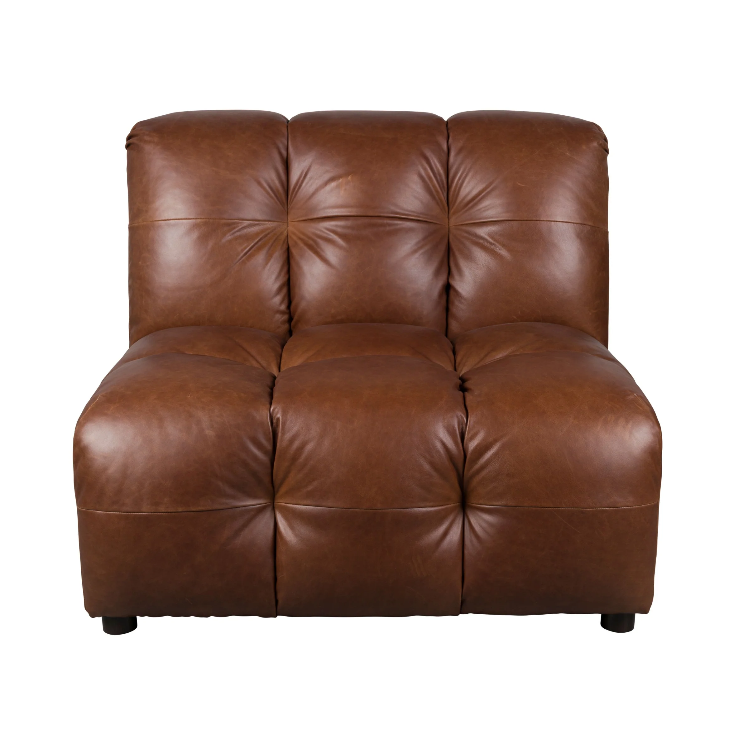 Sofa modułowa HACKMAN - element środkowy czekoladowa skóra - Image 5