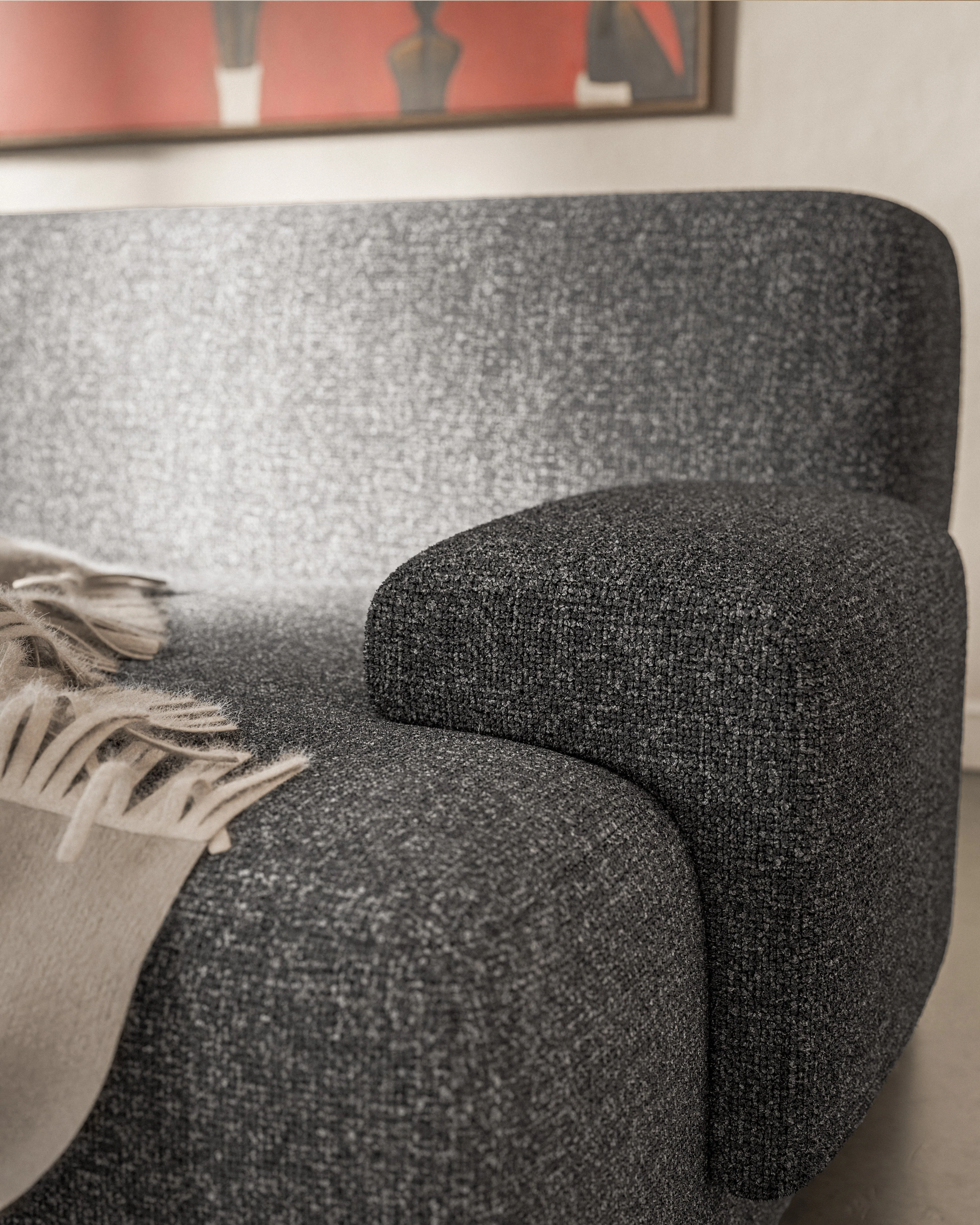 Sofa modułowa 2-osobowa UMI kamienna czerń - Image 5