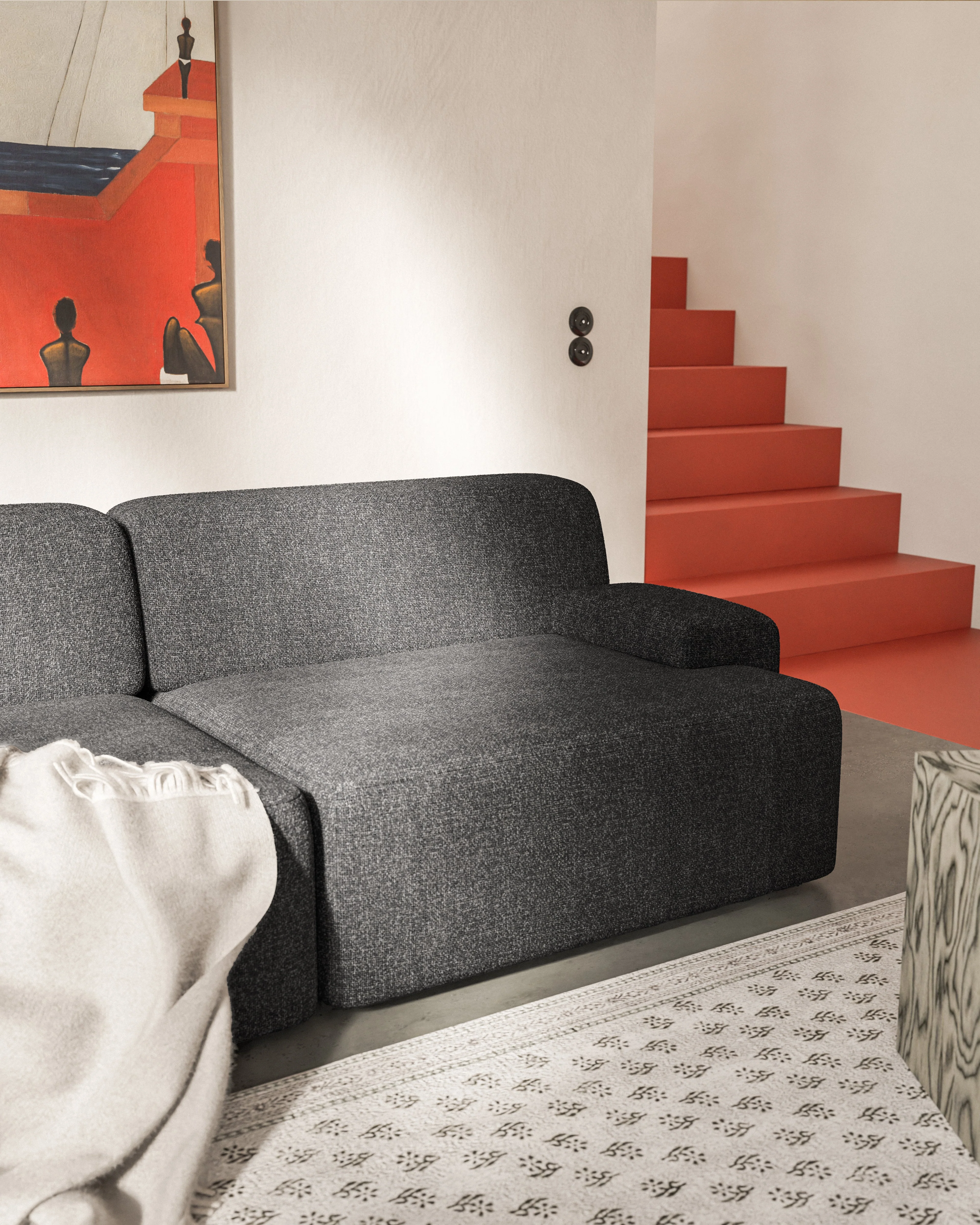 Sofa modułowa 2-osobowa UMI kamienna czerń - Image 7