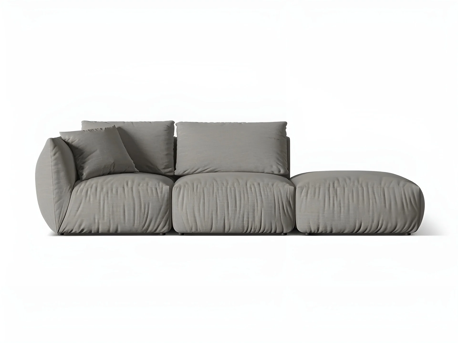 Sofa modułowa 3-osobowa prawostronna CHRIS szary szenil - Image 4