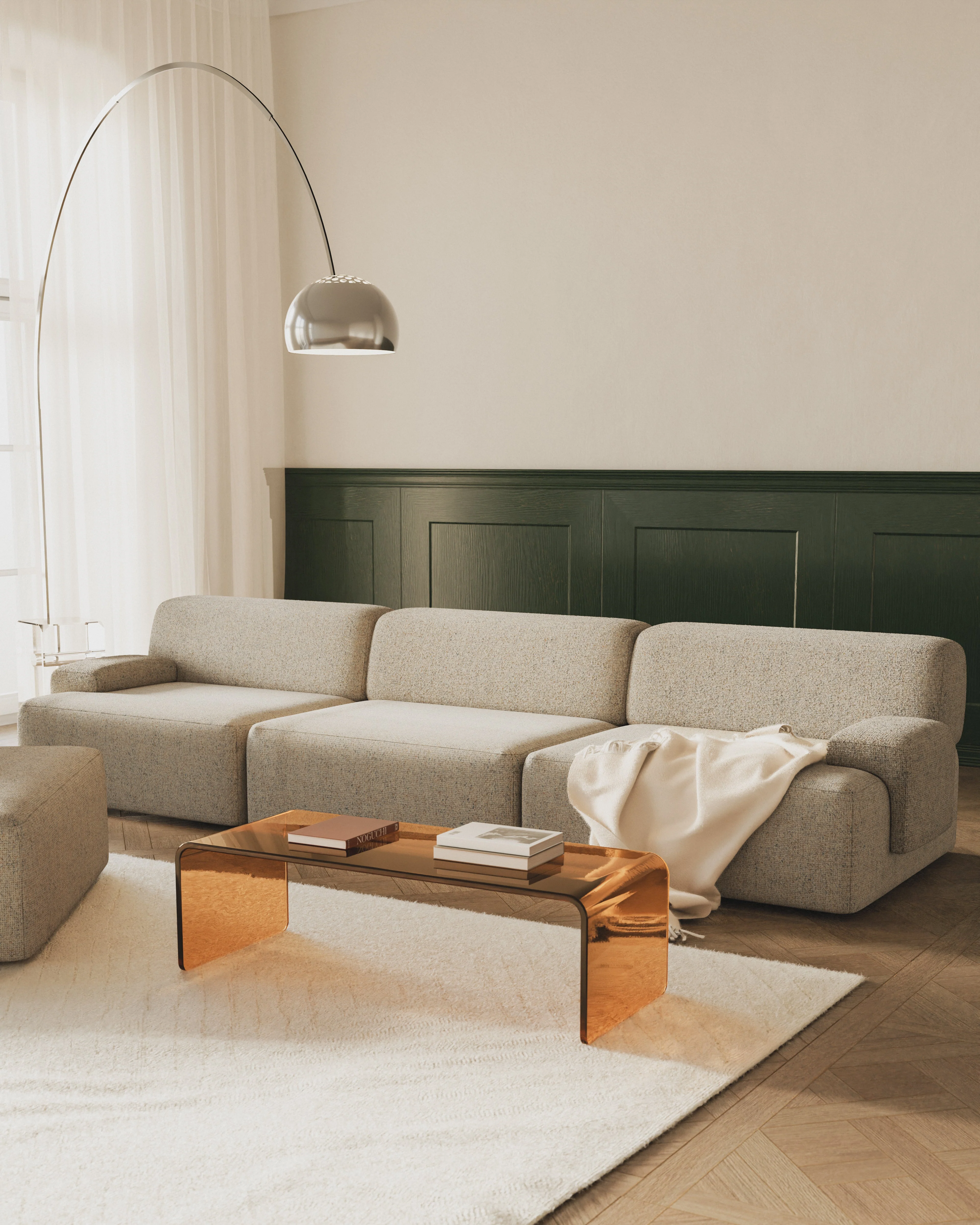 Sofa modułowa 3-osobowa UMI beżowy - Image 2
