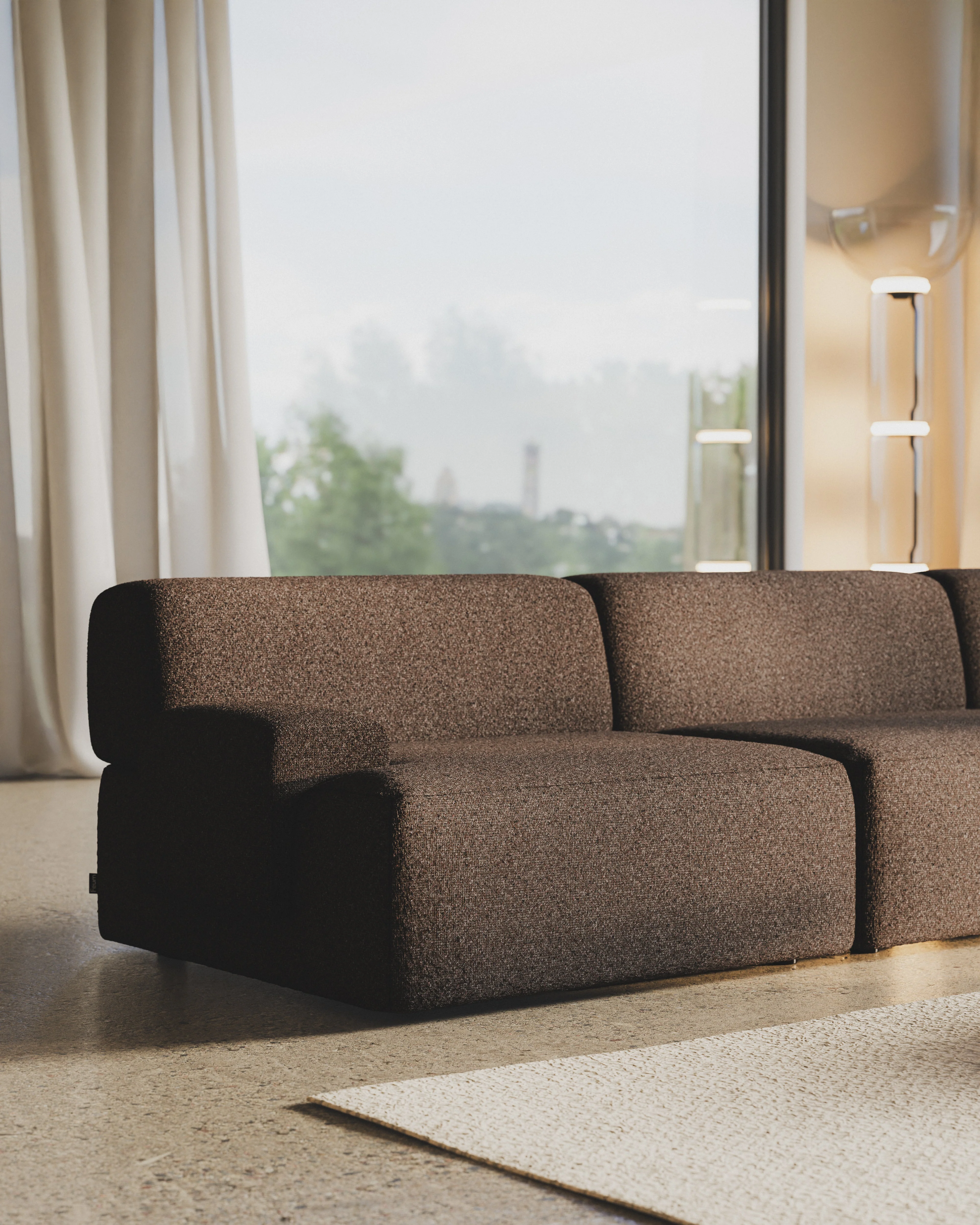 Sofa modułowa 3-osobowa UMI brązowy - Image 5