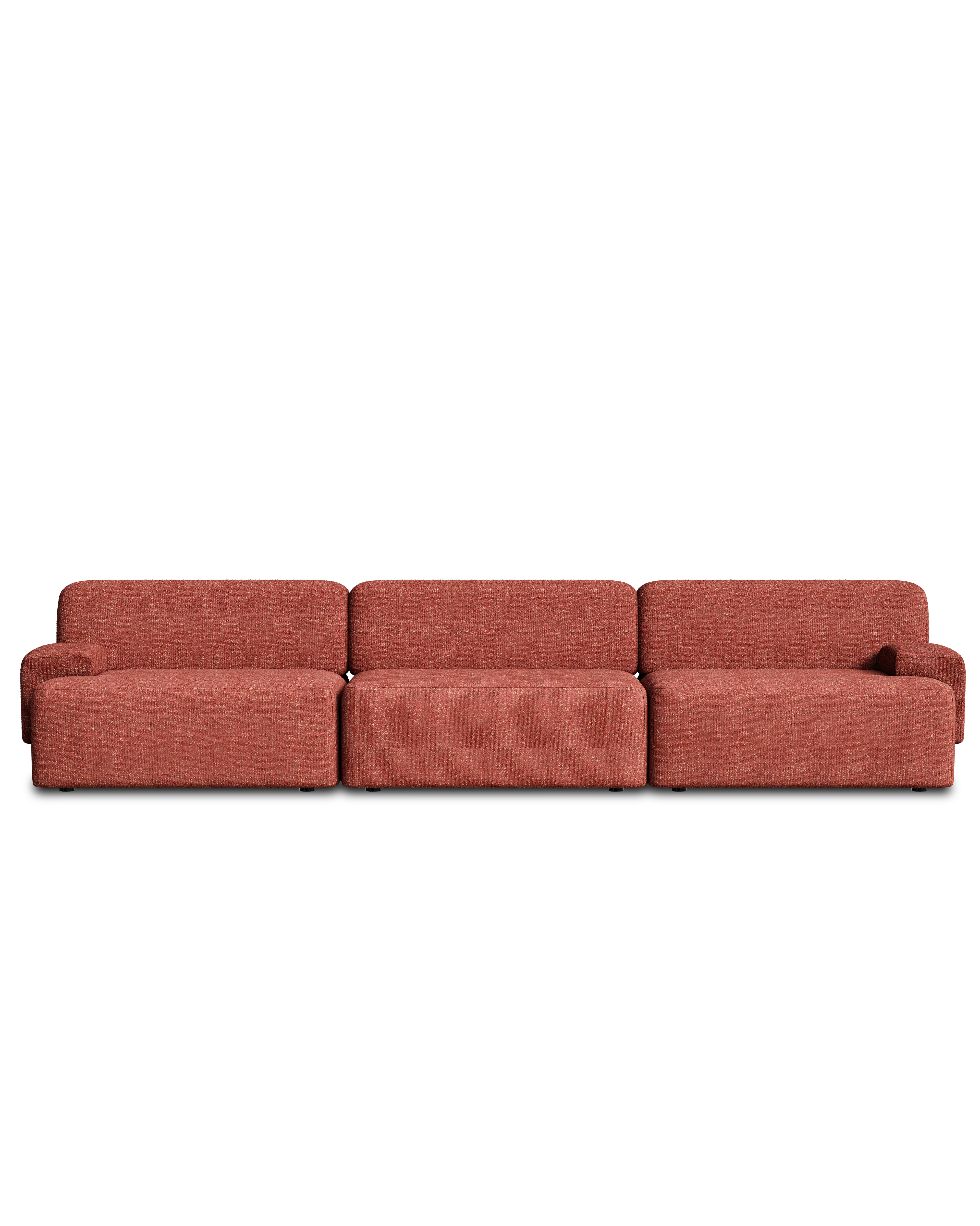 Sofa modułowa 3-osobowa UMI kasztanowy czerwony - Image 4