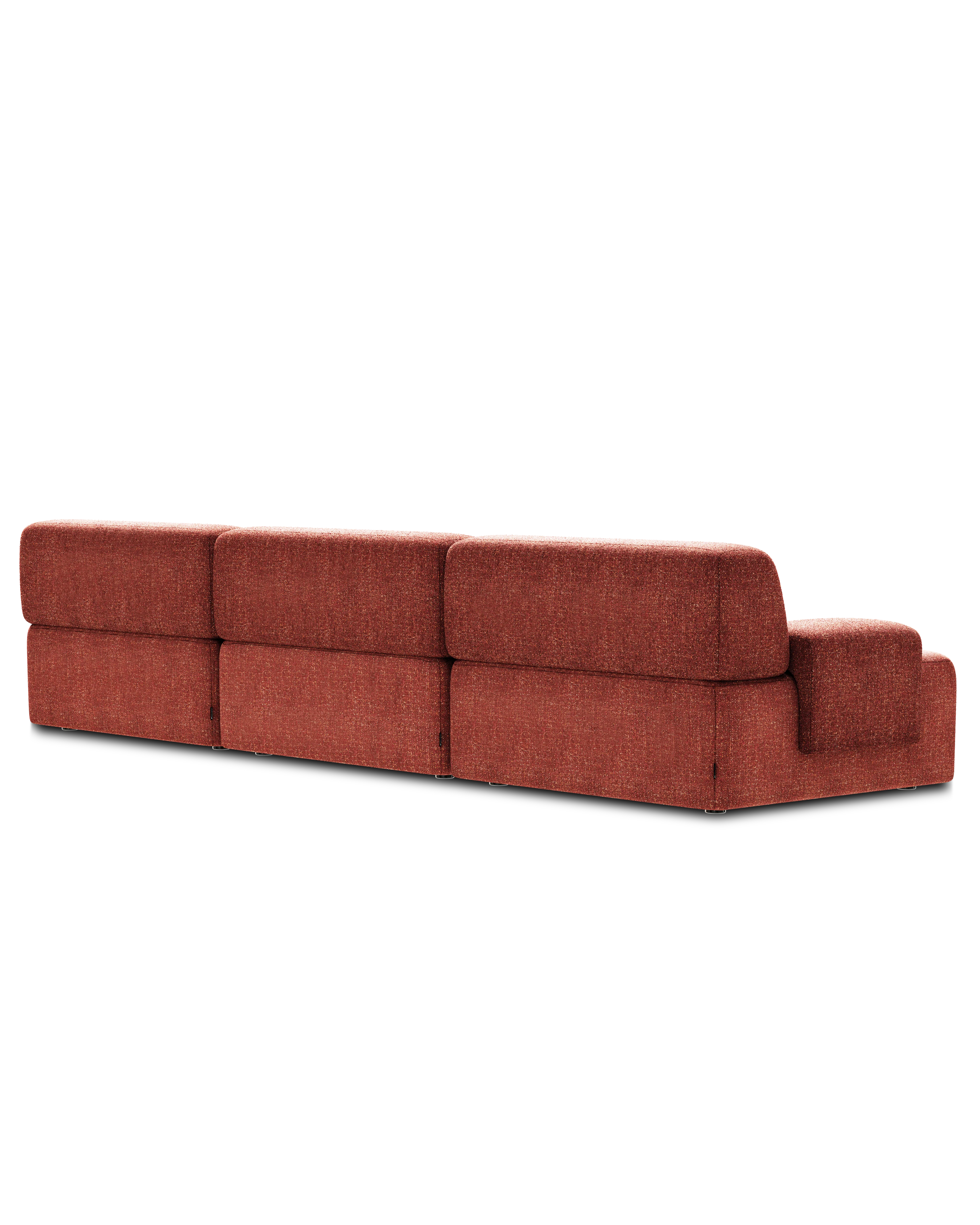 Sofa modułowa 3-osobowa UMI kasztanowy czerwony - Image 6