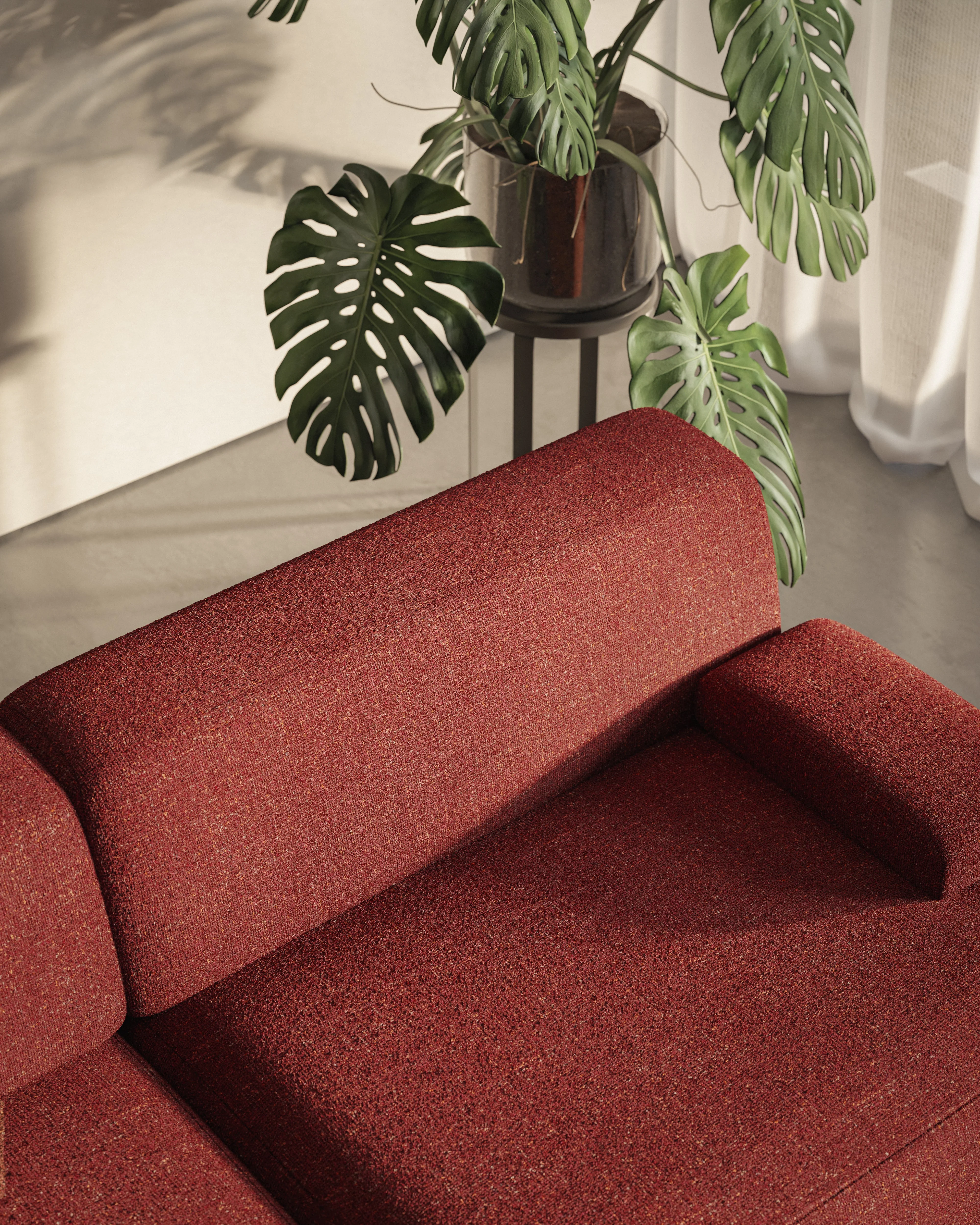 Sofa modułowa 3-osobowa UMI kasztanowy czerwony - Image 7
