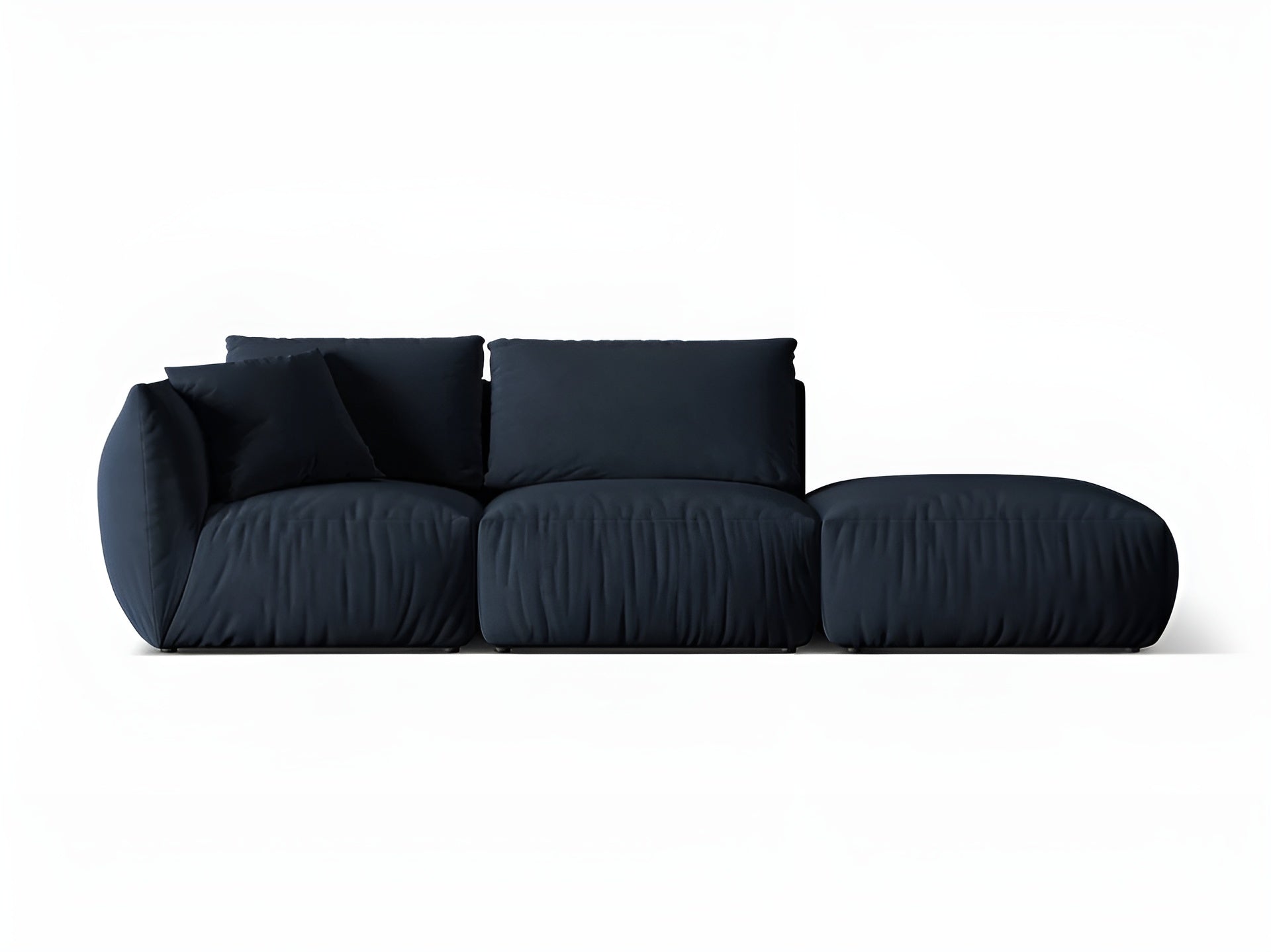 Sofa modułowa aksamitna 3-osobowa prawostronna CHRIS granat królewski - Image 3