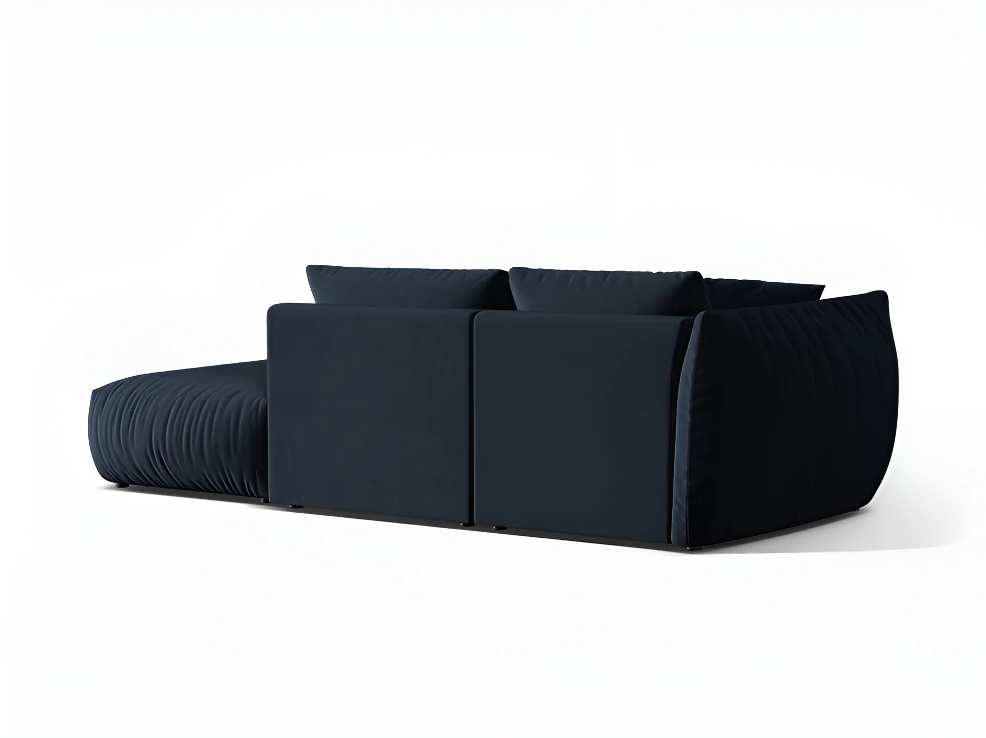 Sofa modułowa aksamitna 3-osobowa prawostronna CHRIS granat królewski - Image 4