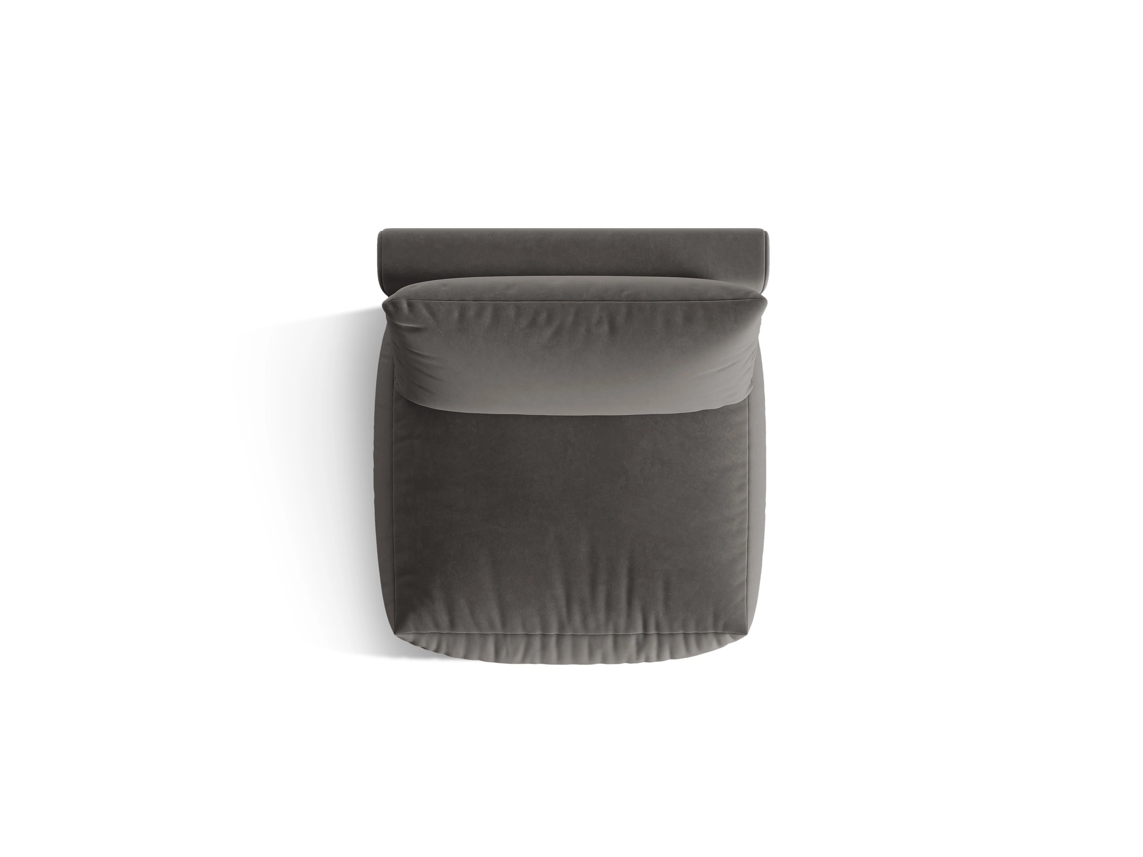 Sofa modułowa aksamitna CHRIS - element środkowy ciemnoszary - Image 4