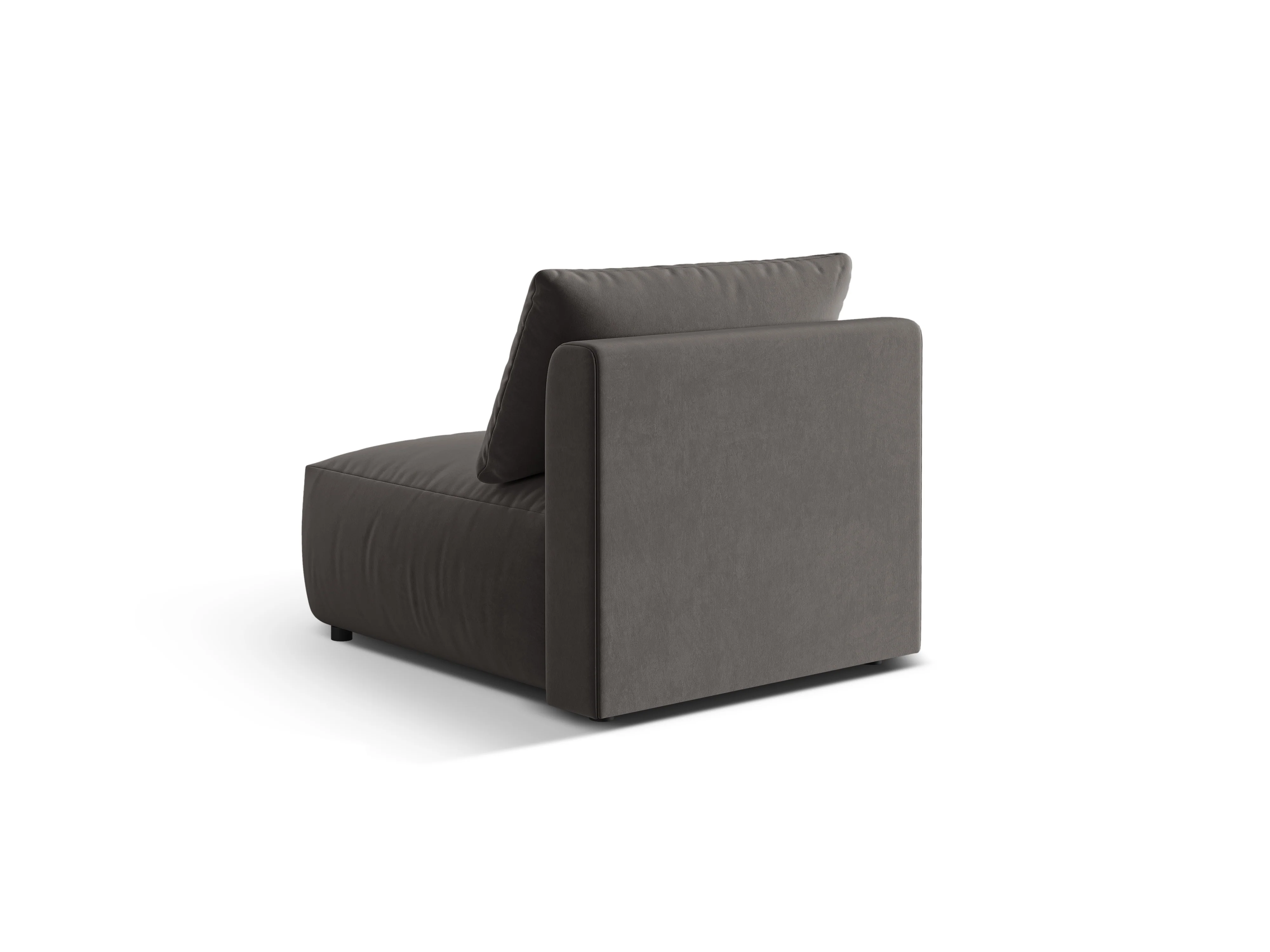 Sofa modułowa aksamitna CHRIS - element środkowy ciemnoszary - Image 5