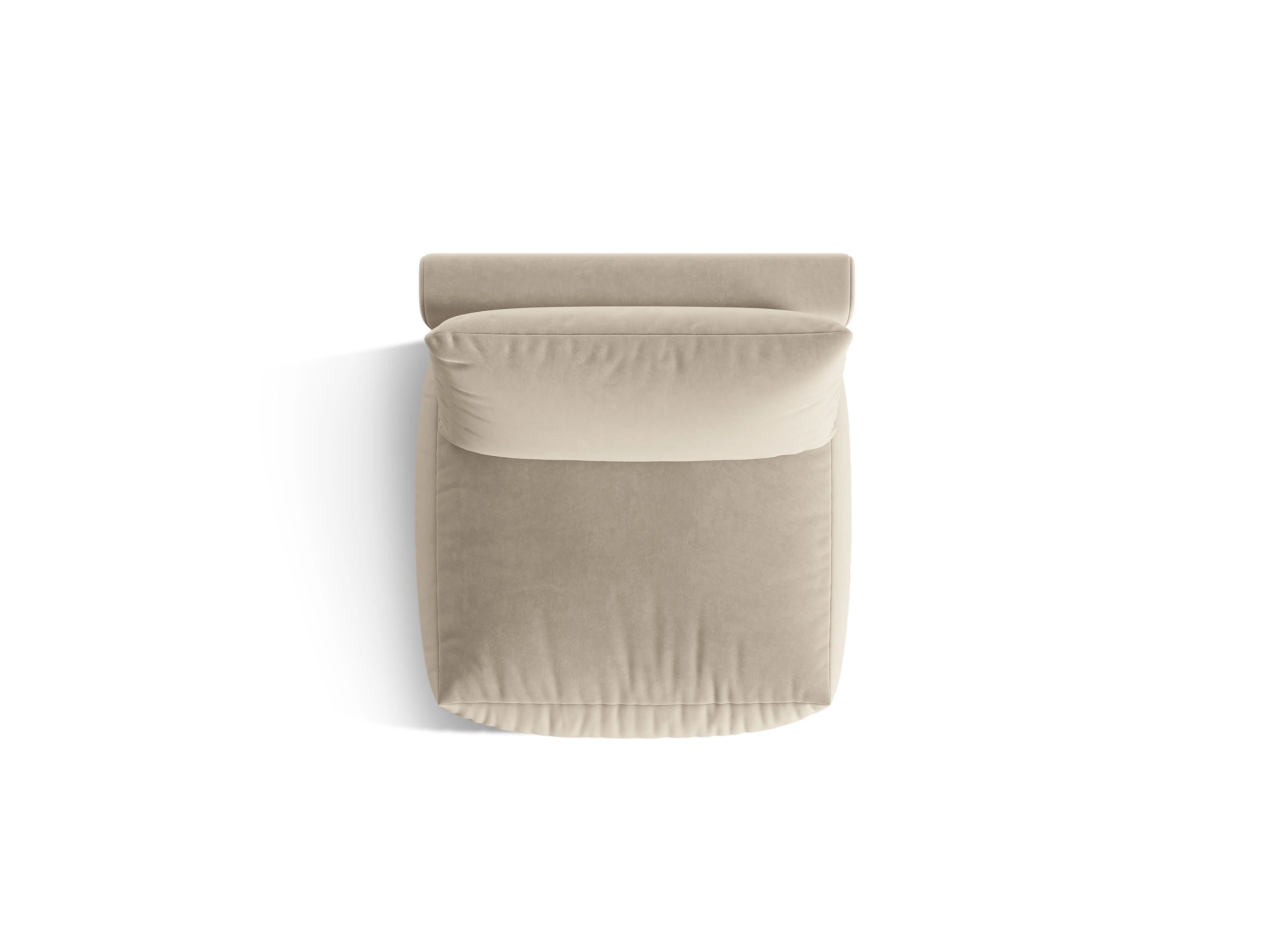 Sofa modułowa aksamitna CHRIS - element środkowy ecru - Image 4