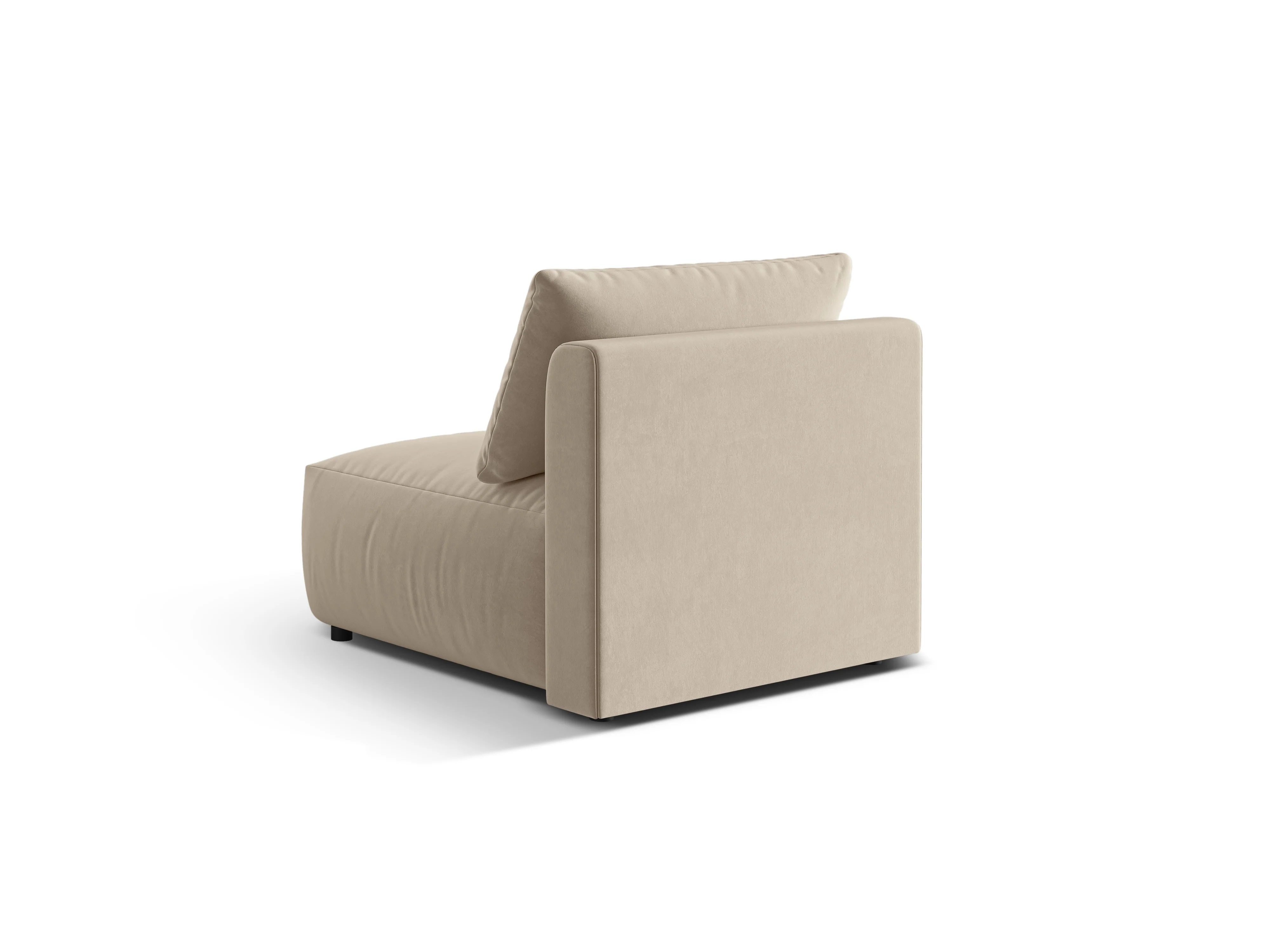 Sofa modułowa aksamitna CHRIS - element środkowy ecru - Image 5