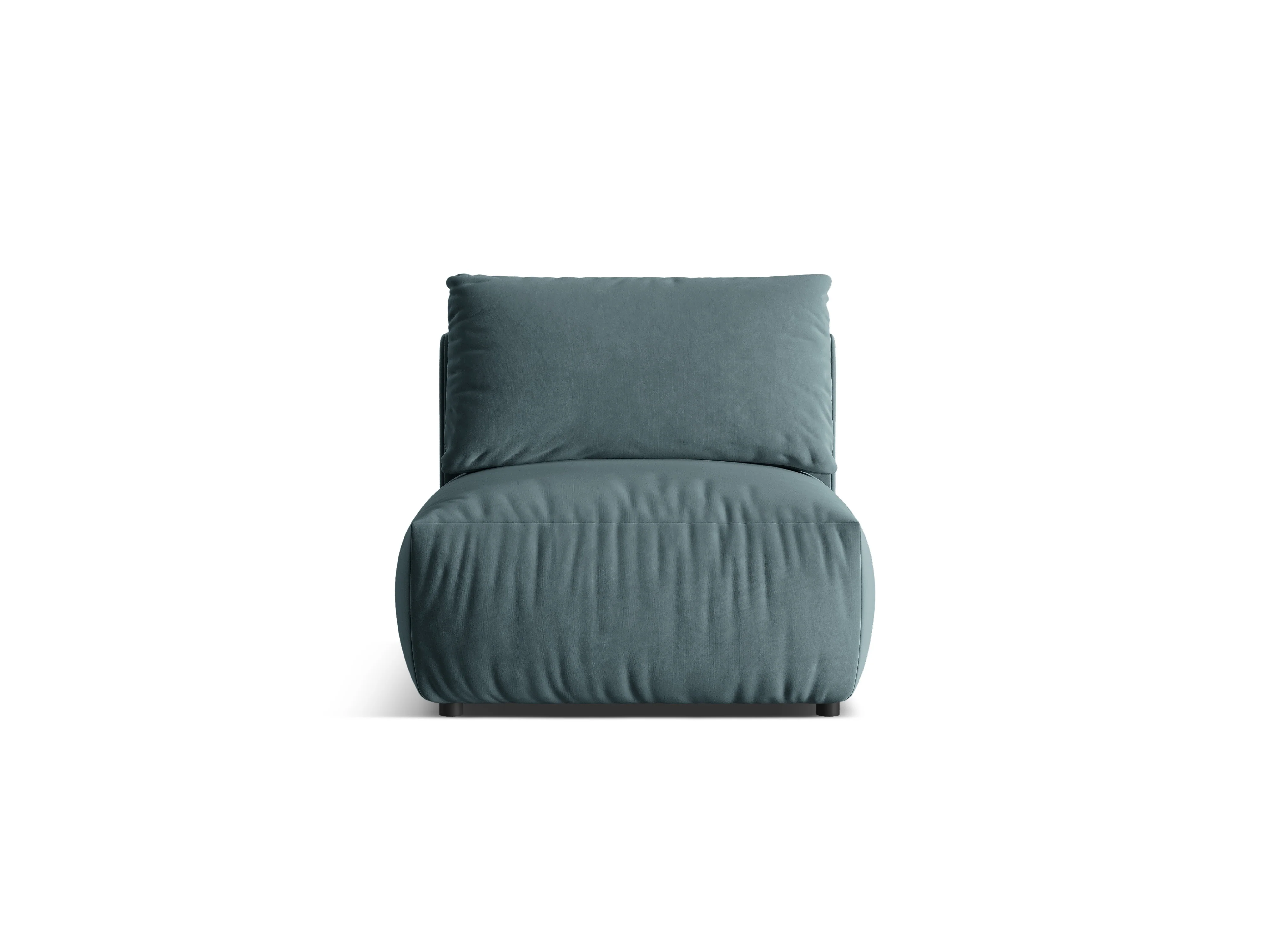 Sofa modułowa aksamitna CHRIS - element środkowy jasnoniebieski - Image 3