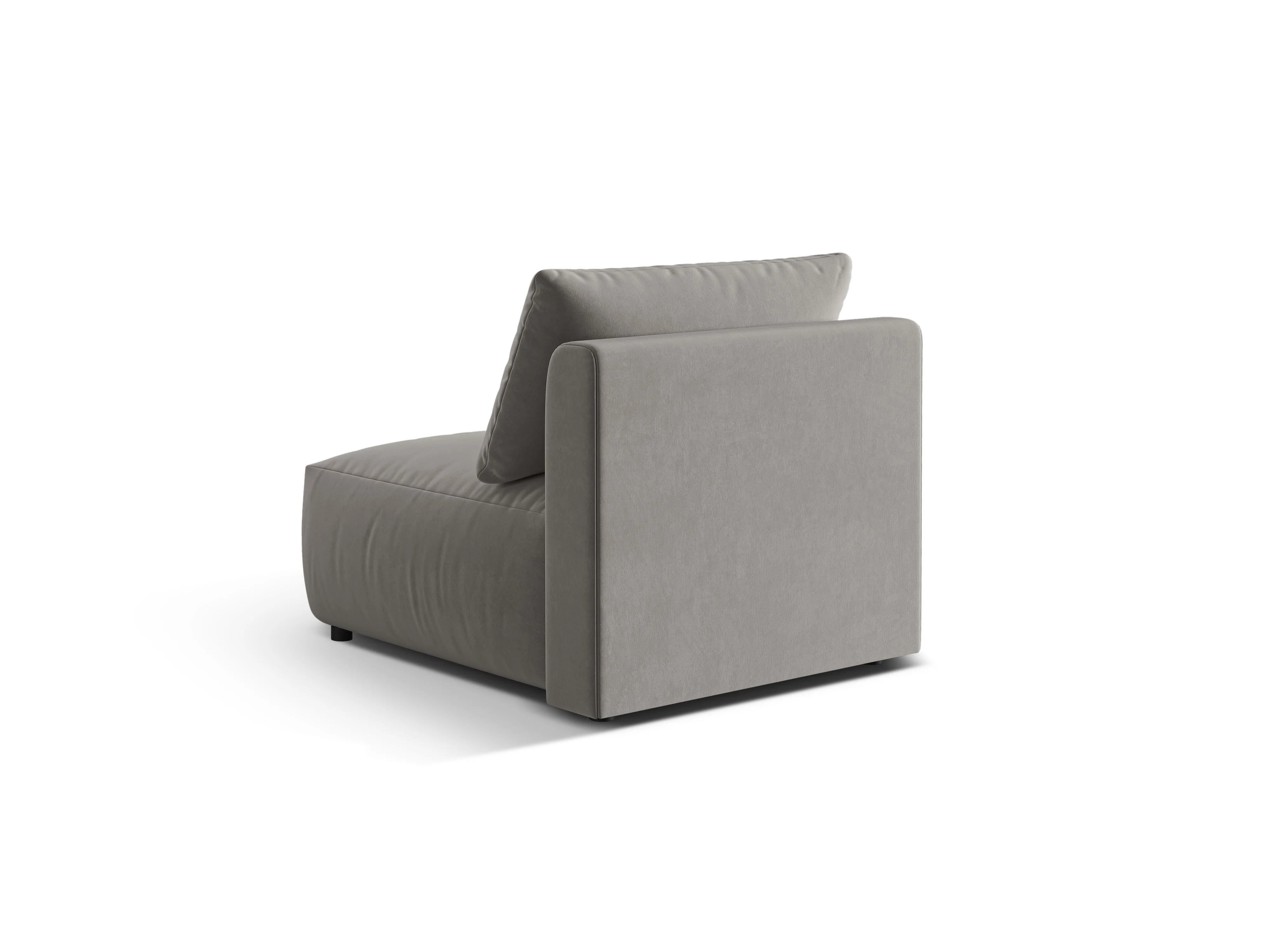 Sofa modułowa aksamitna CHRIS - element środkowy szary - Image 5