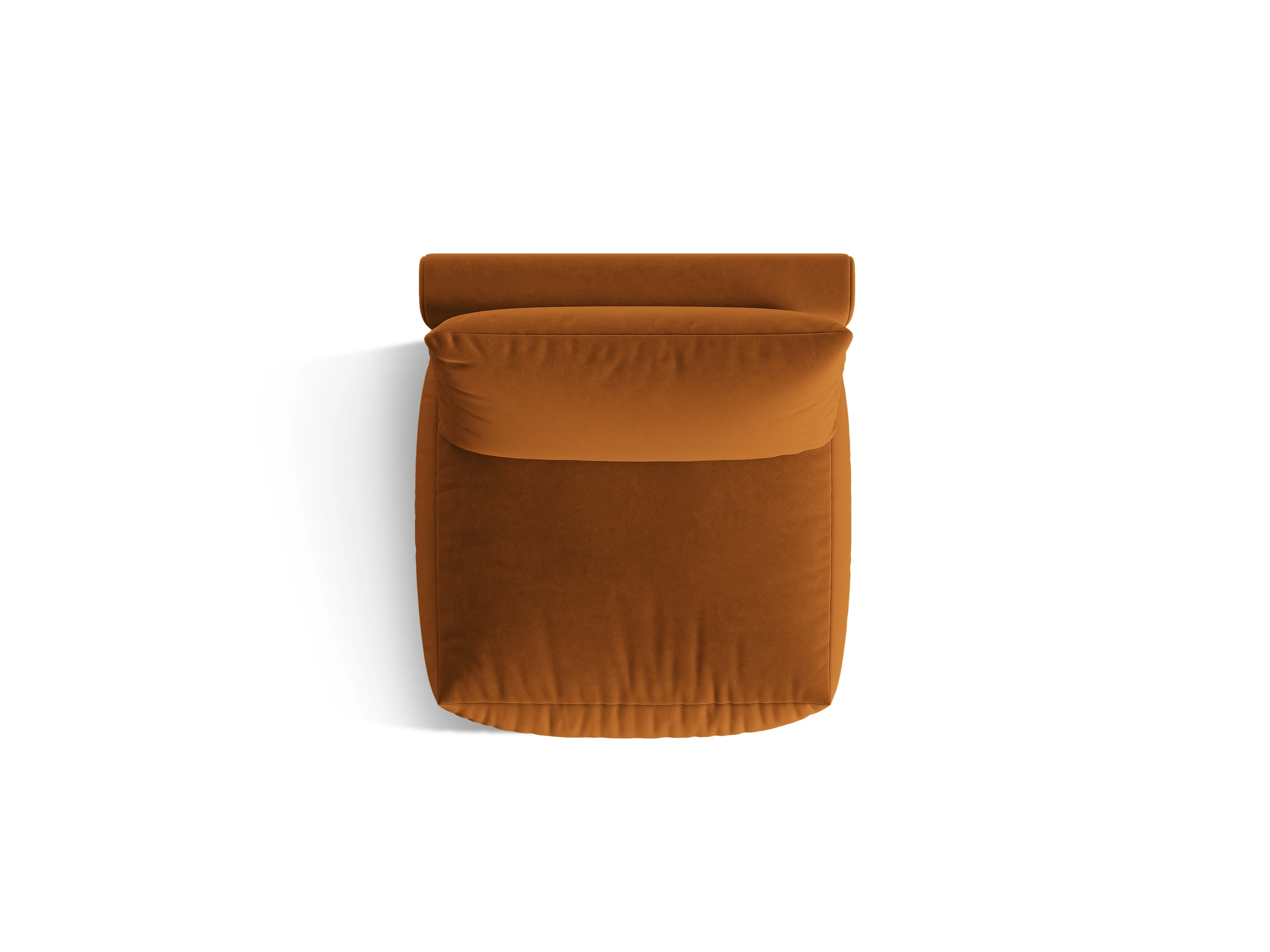 Sofa modułowa aksamitna CHRIS - element środkowy terracotta - Image 4
