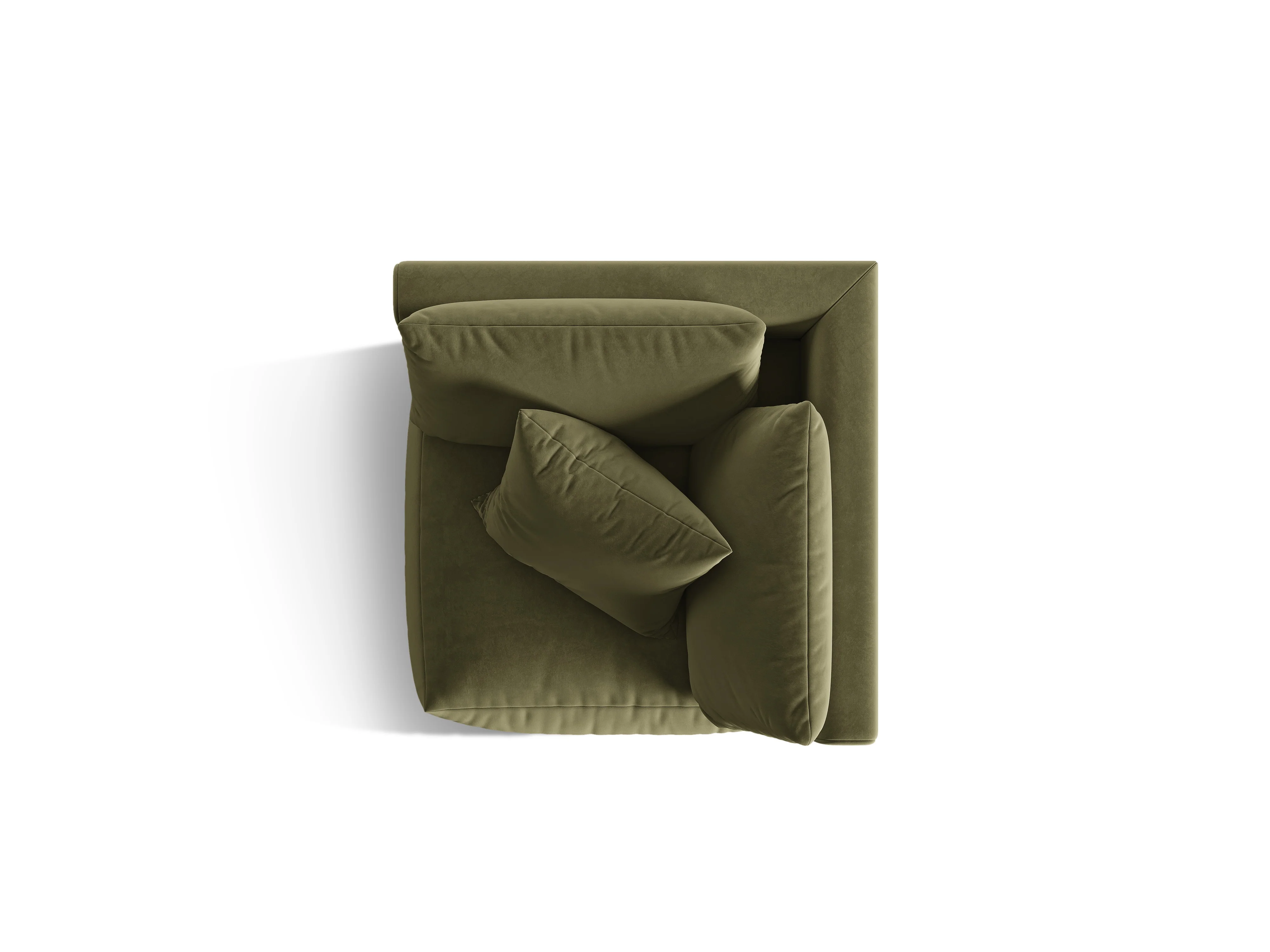 Sofa modułowa aksamitna CHRIS - element narożny jasnozielony - Image 4