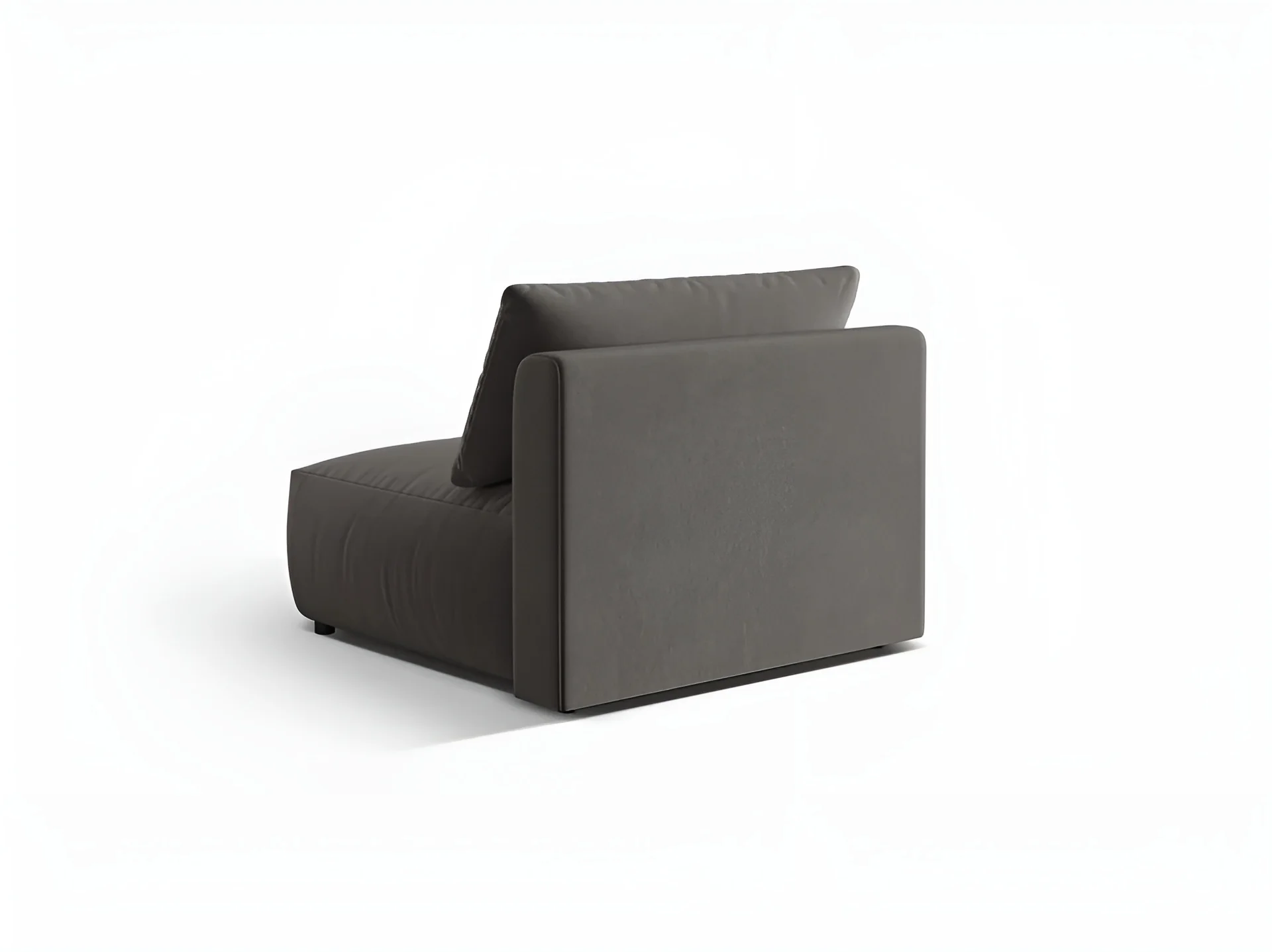 Sofa modułowa aksamitna CHRIS - szeroki element środkowy ciemnoszary - Image 4