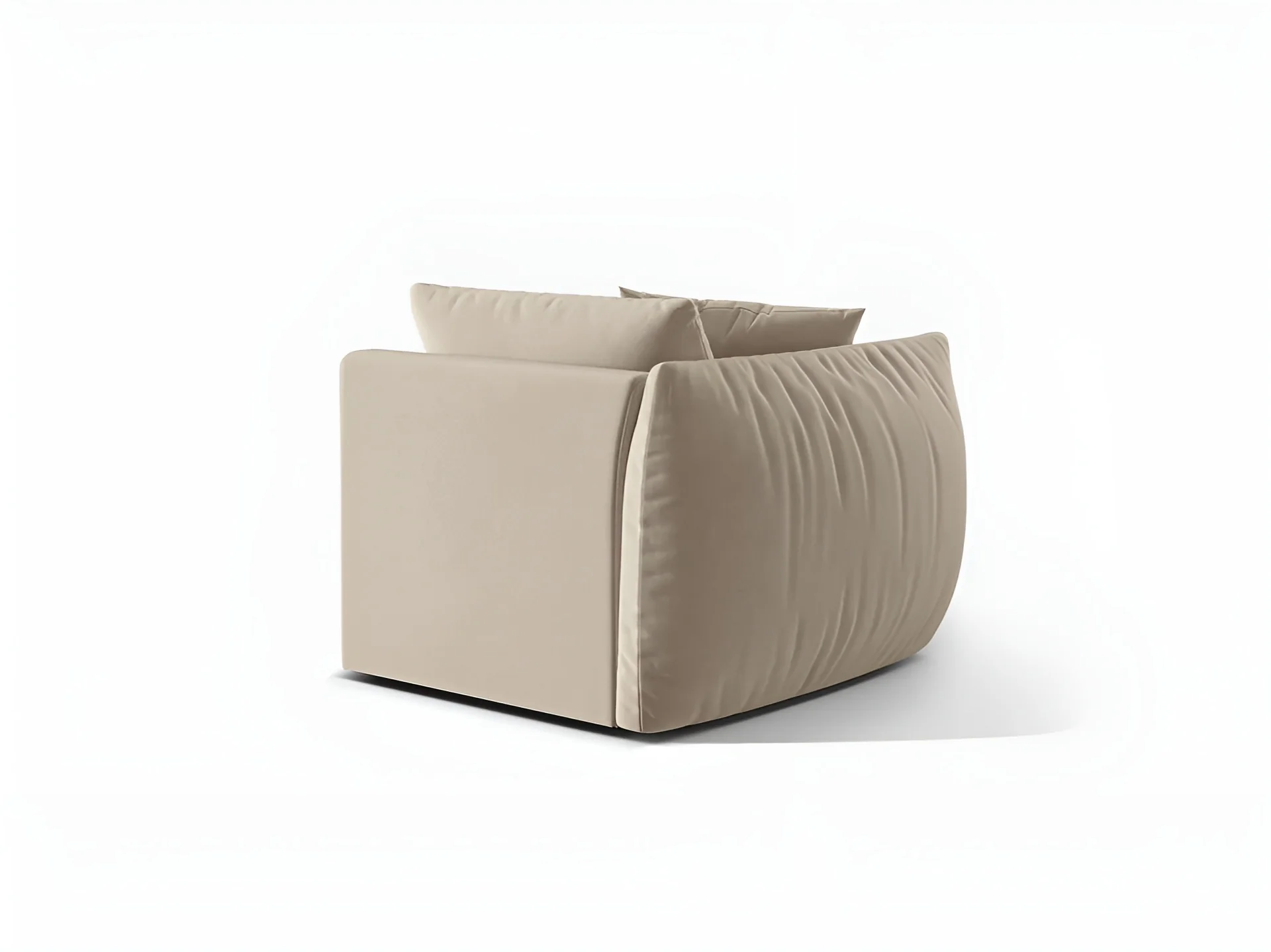 Sofa modułowa aksamitna CHRIS - element lewostronny ecru - Image 4