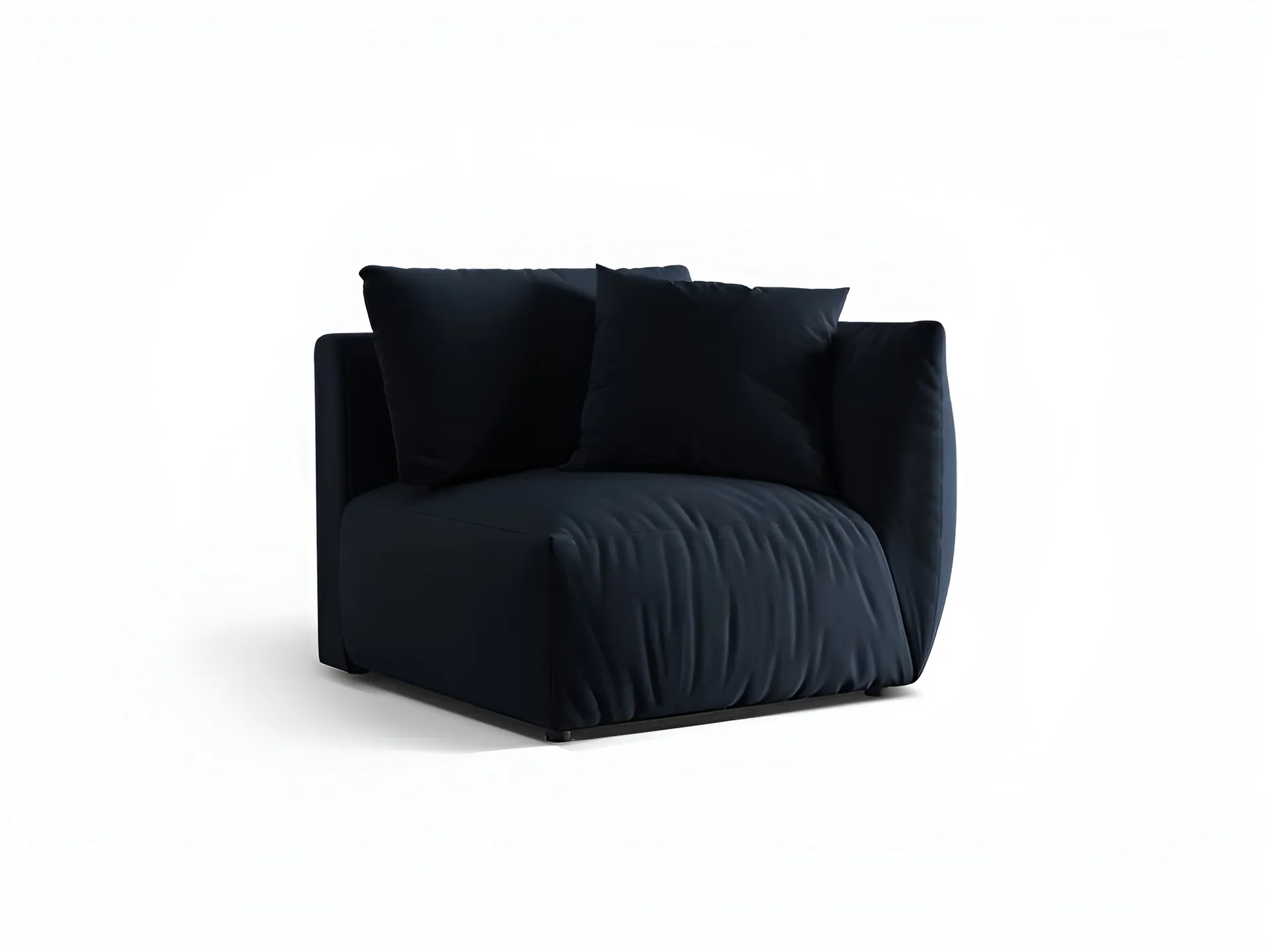 Sofa modułowa aksamitna CHRIS - element prawostronny granat królewski - Image 3