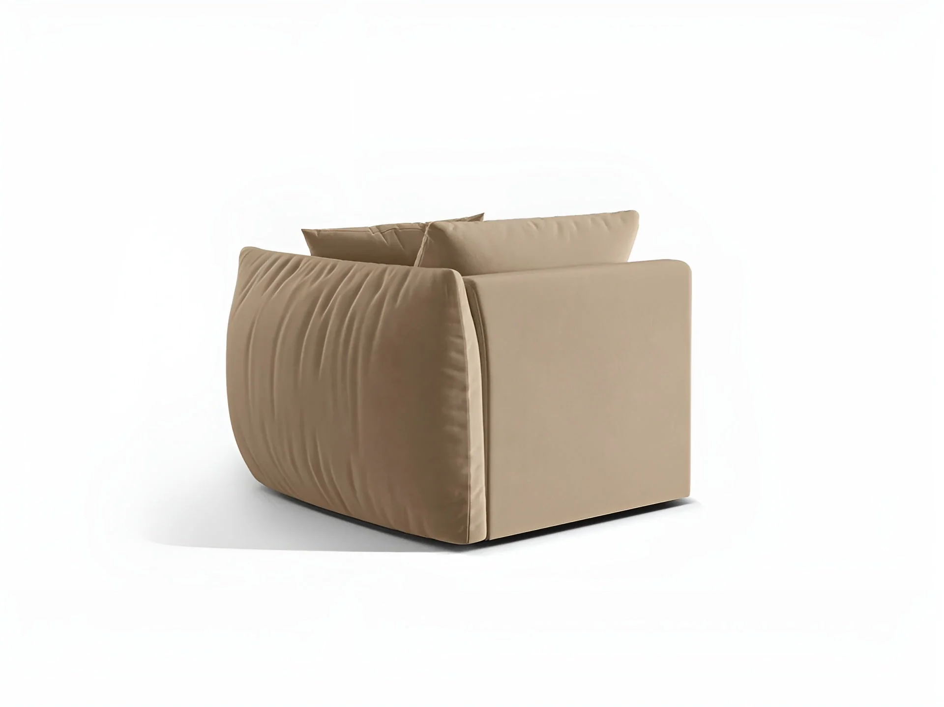 Sofa modułowa aksamitna CHRIS - element prawostronny piaskowy - Image 3