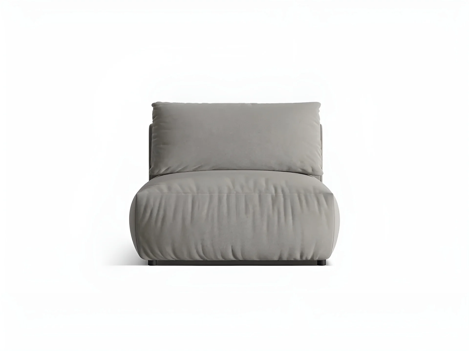 Sofa modułowa aksamitna CHRIS - szeroki element środkowy szary - Image 3