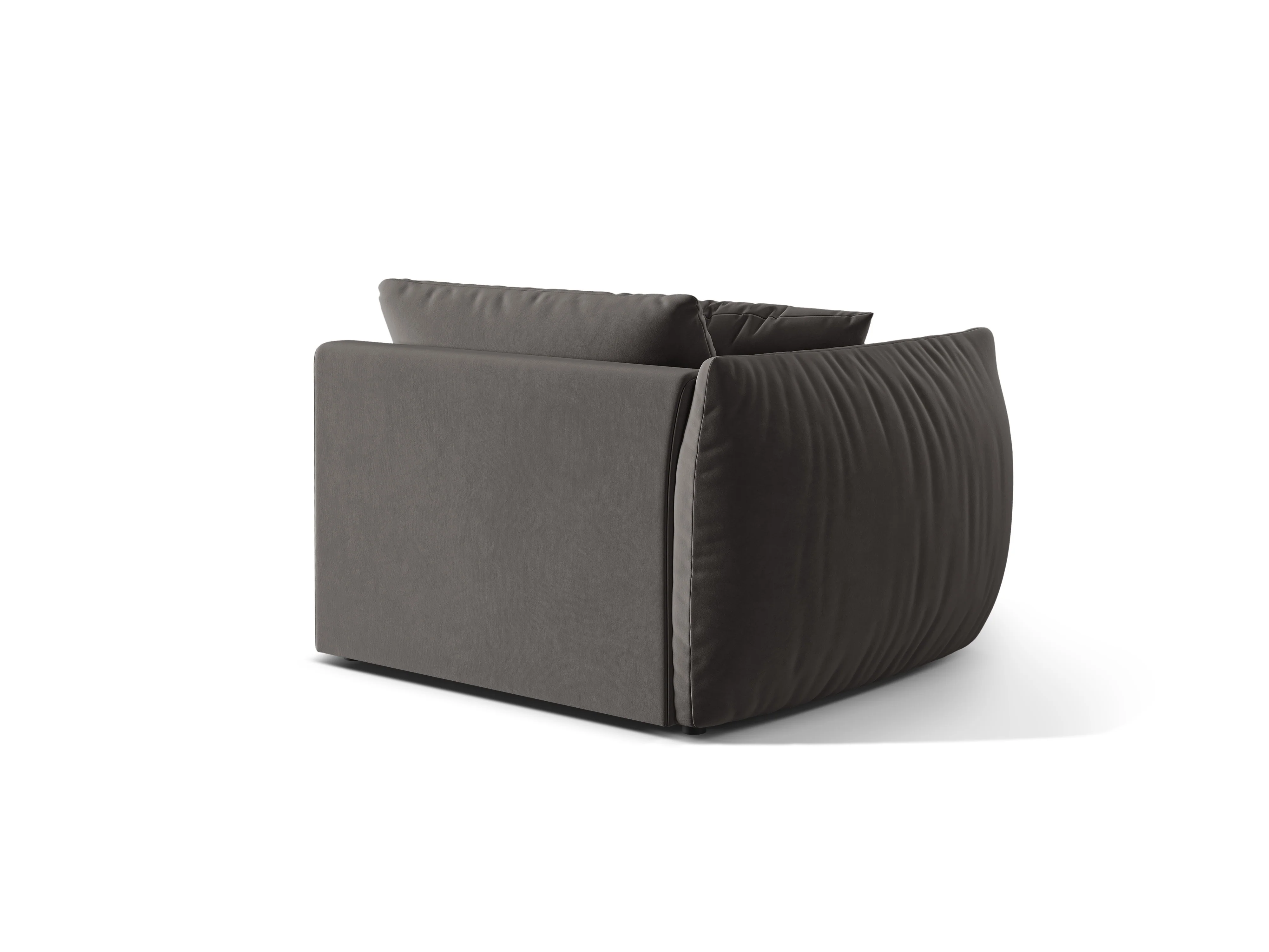 Sofa modułowa aksamitna CHRIS - element szeroki lewostronny ciemnoszary - Image 5