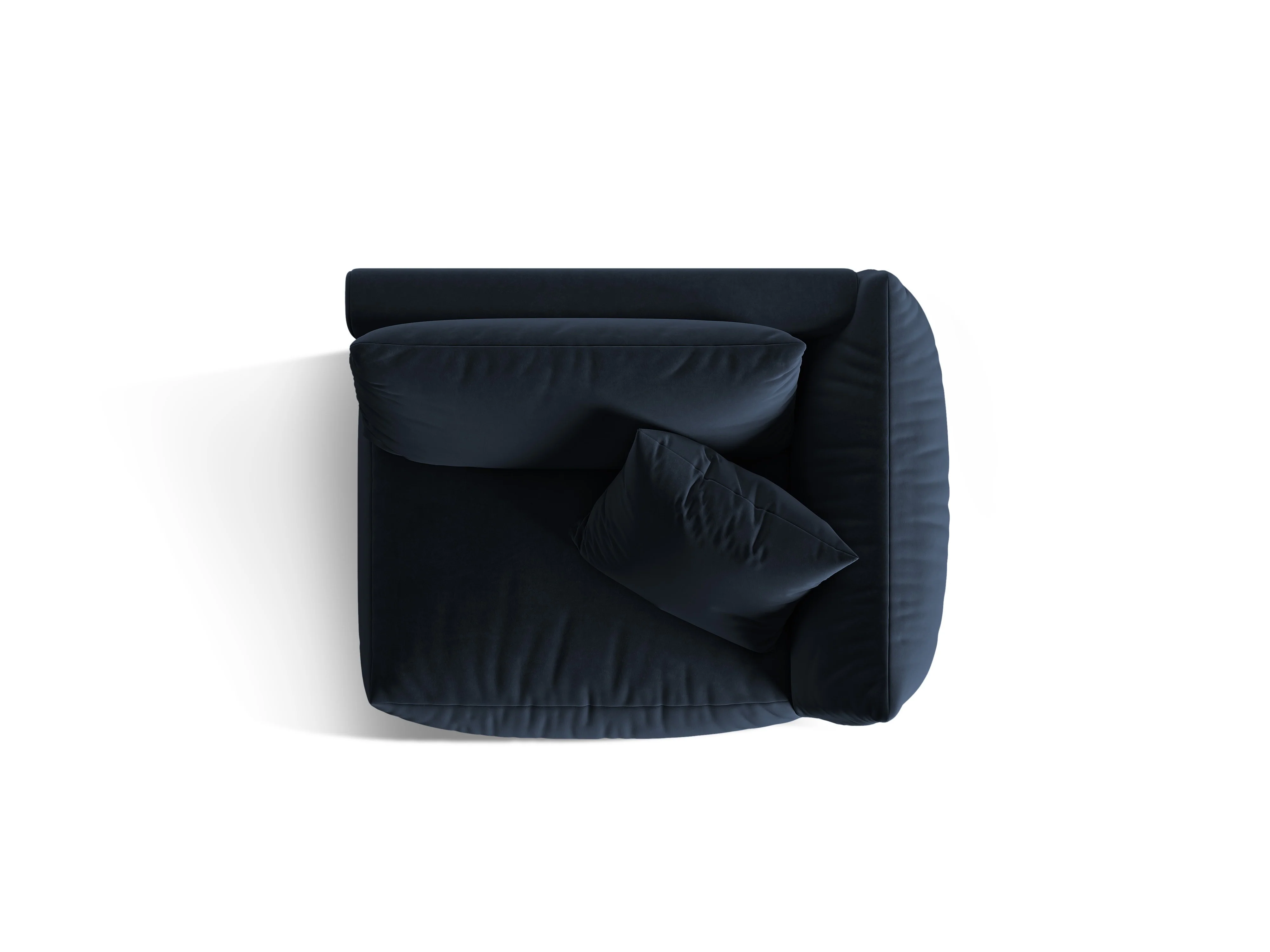 Sofa modułowa aksamitna CHRIS - element szeroki prawostronny granat królewski - Image 3