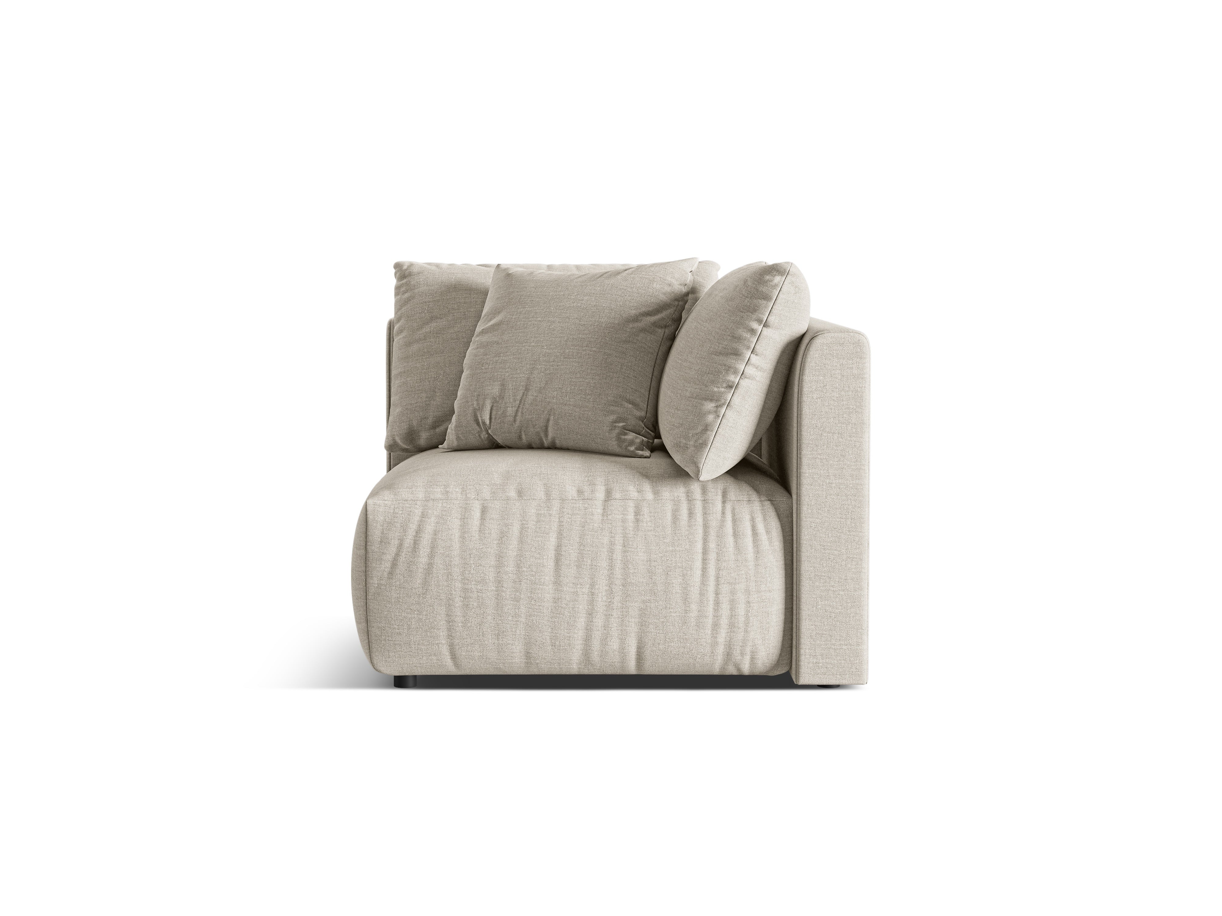 Sofa modułowa CHRIS - element narożny kremowy szenil - Image 3