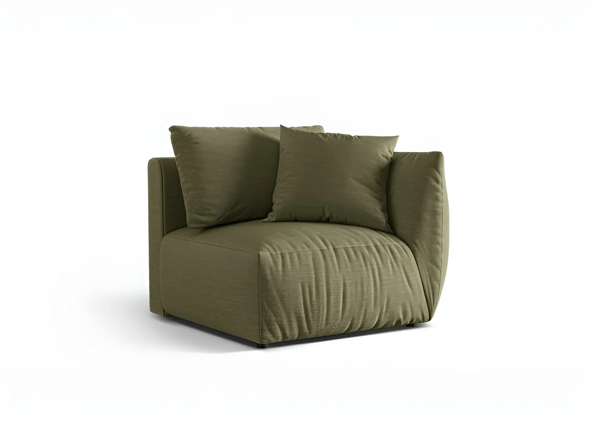 Sofa modułowa CHRIS - element prawostronny jasnozielony szenil - Image 3