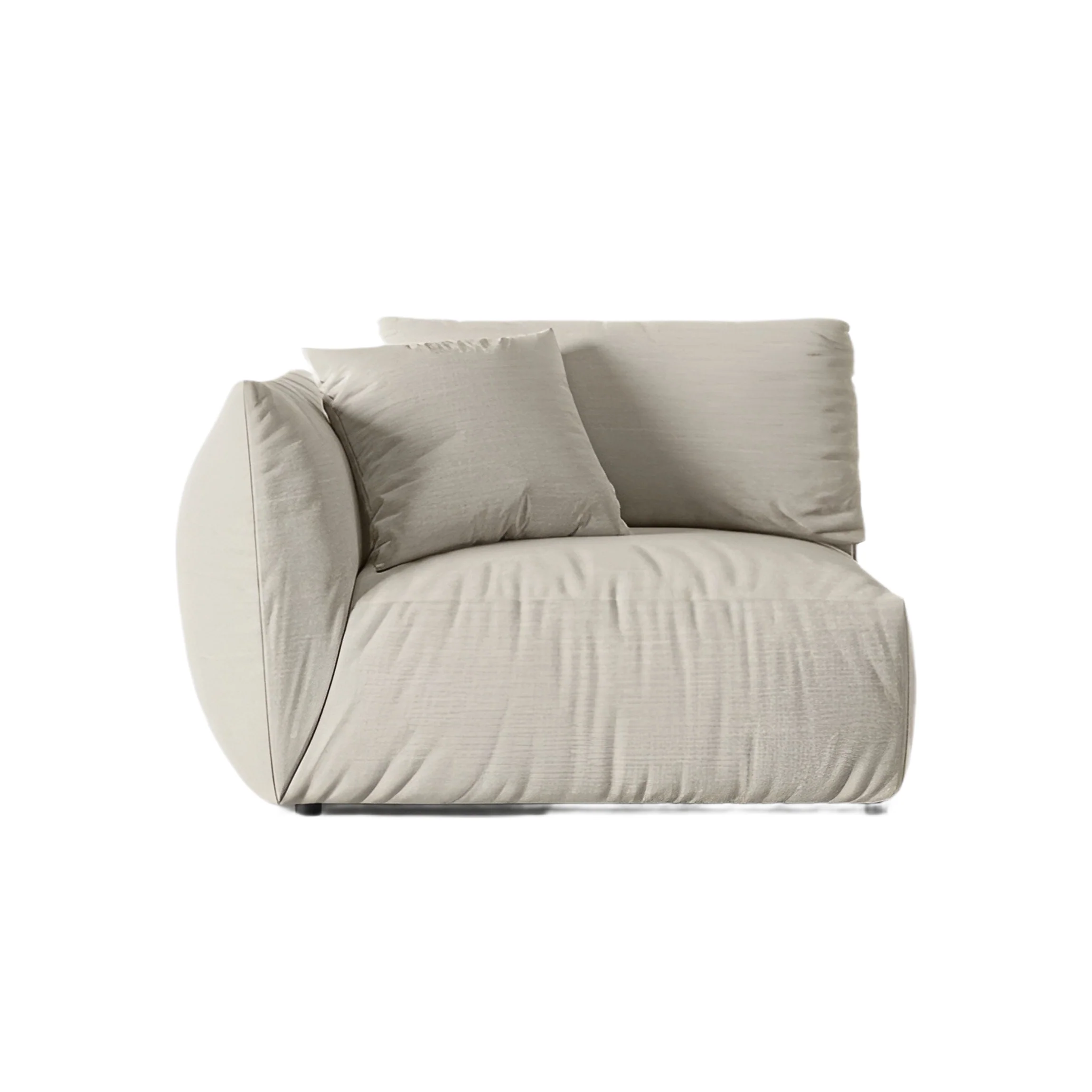 Sofa modułowa CHRIS - element szeroki lewostronny kremowy szenil