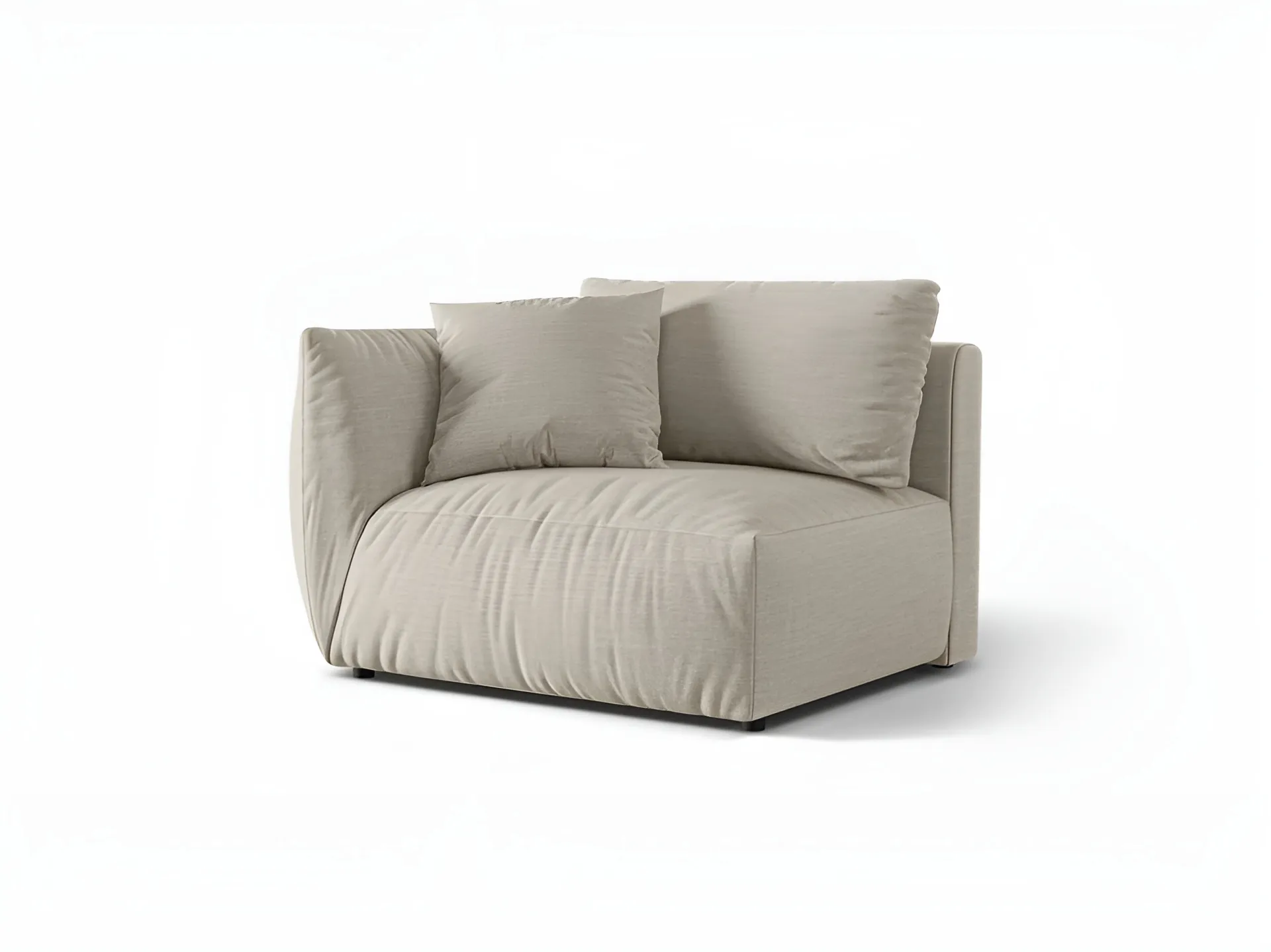 Sofa modułowa CHRIS - element szeroki lewostronny kremowy szenil - Image 4