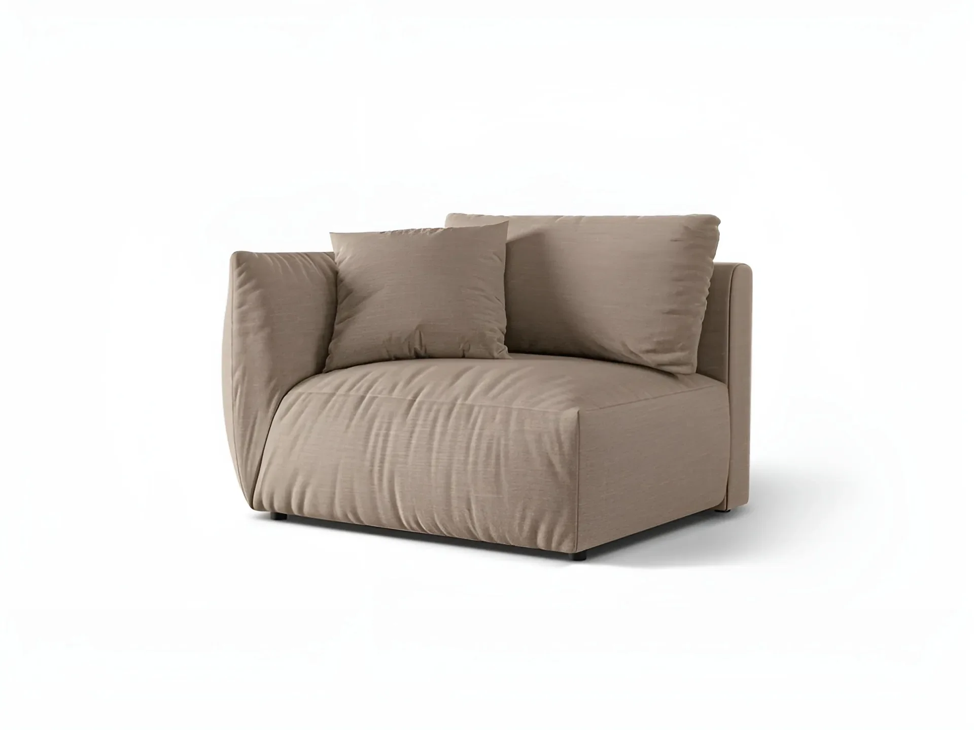 Sofa modułowa CHRIS - element szeroki lewostronny piaskowy szenil - Image 3