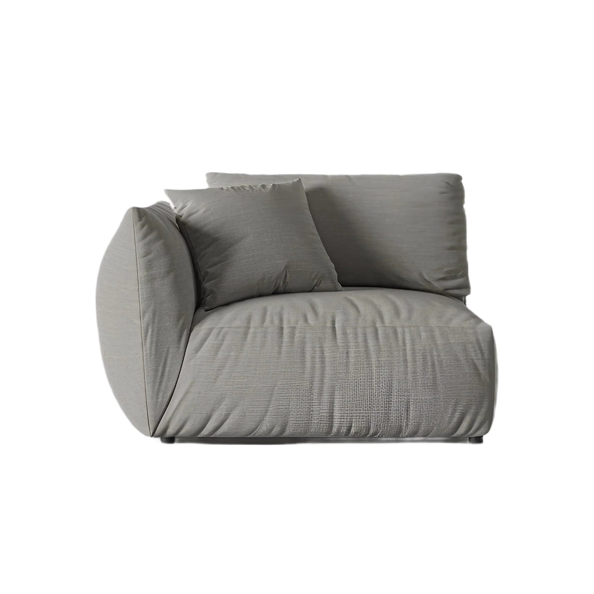 Sofa modułowa CHRIS - element szeroki lewostronny szary szenil