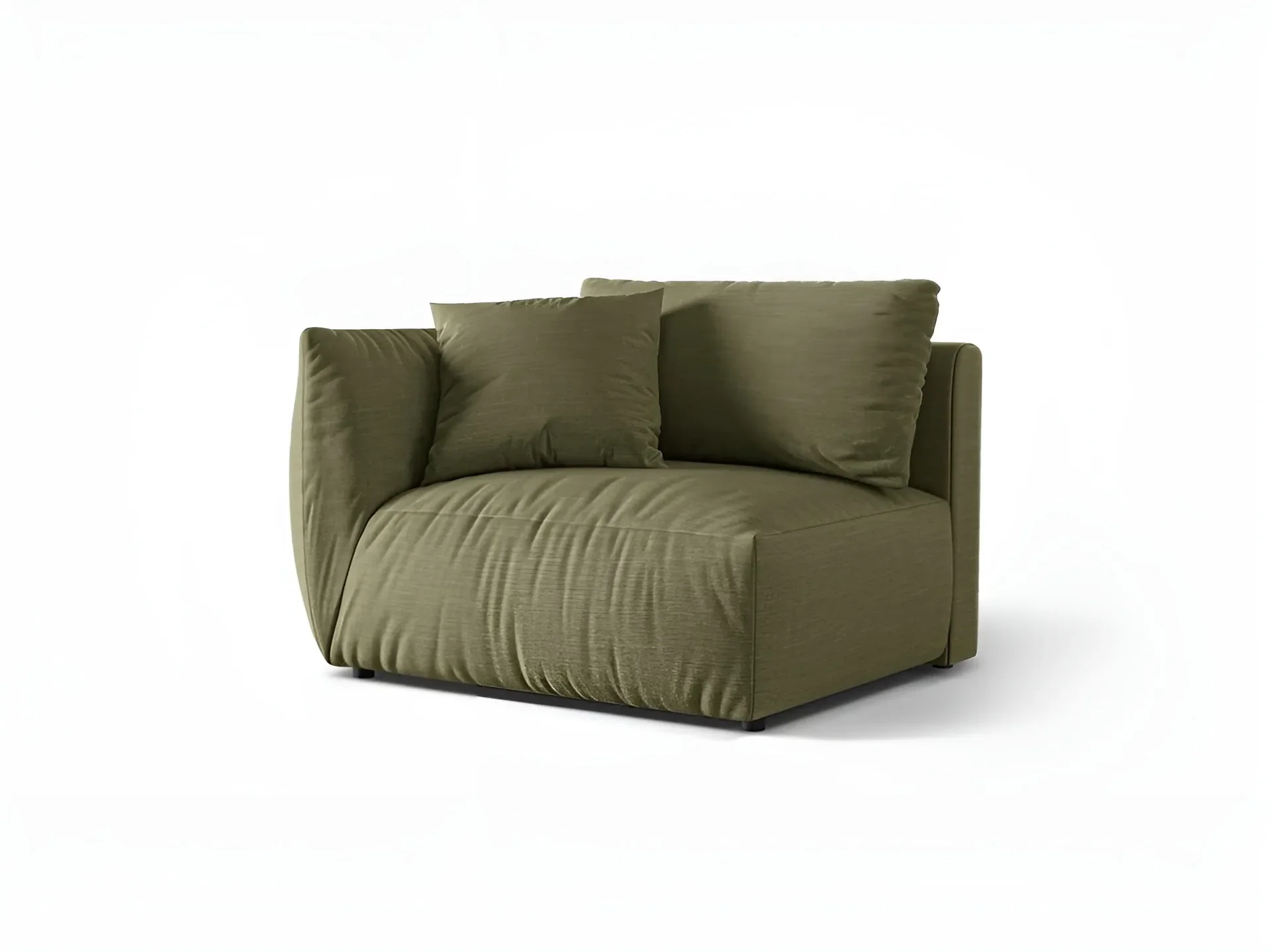Sofa modułowa CHRIS - element szeroki lewostronny zielony szenil - Image 4