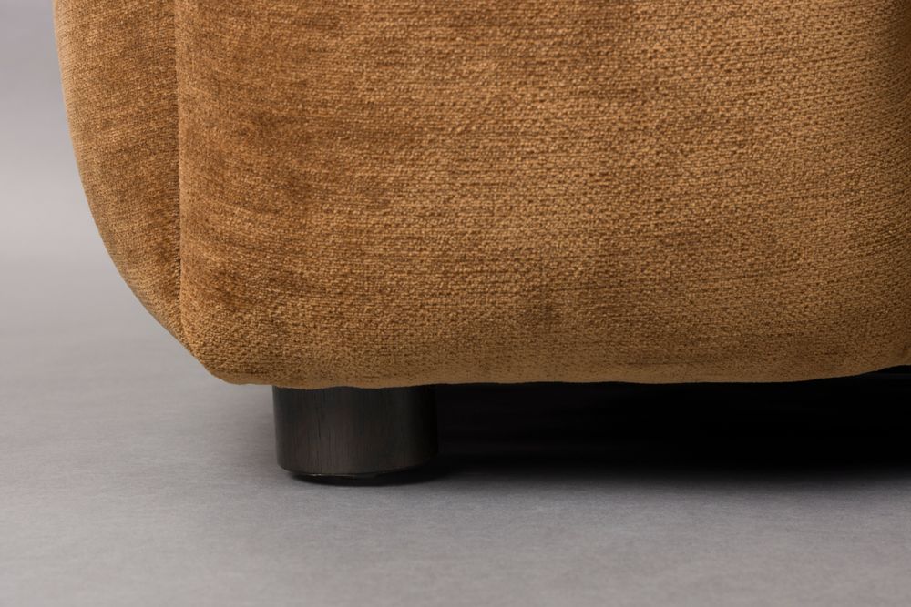 Sofa modułowa HACKMAN - element końcowy lewostronny koniakowy welur - Image 5