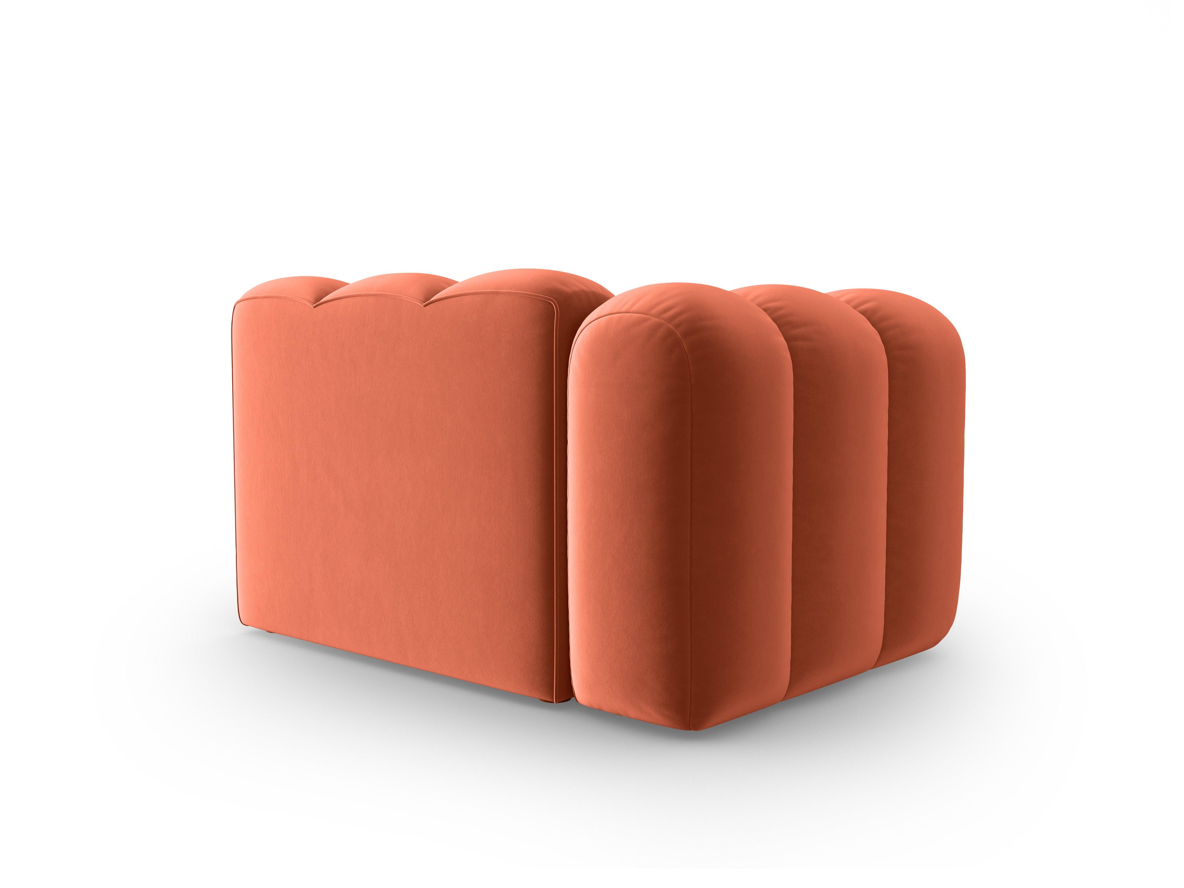 Sofa modułowa aksamitna lewostronna LUPINE koralowy - element końcowy - Image 3