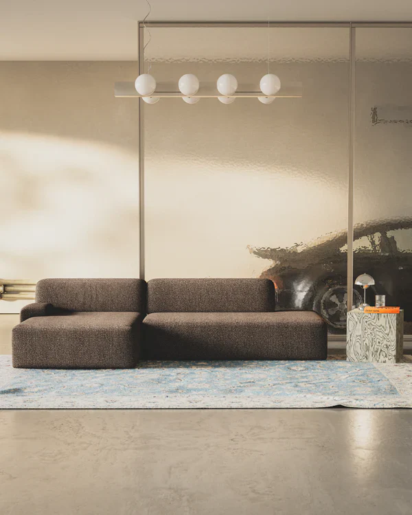 Sofa modułowa UMI - szezlong lewostronny brązowy - Image 2