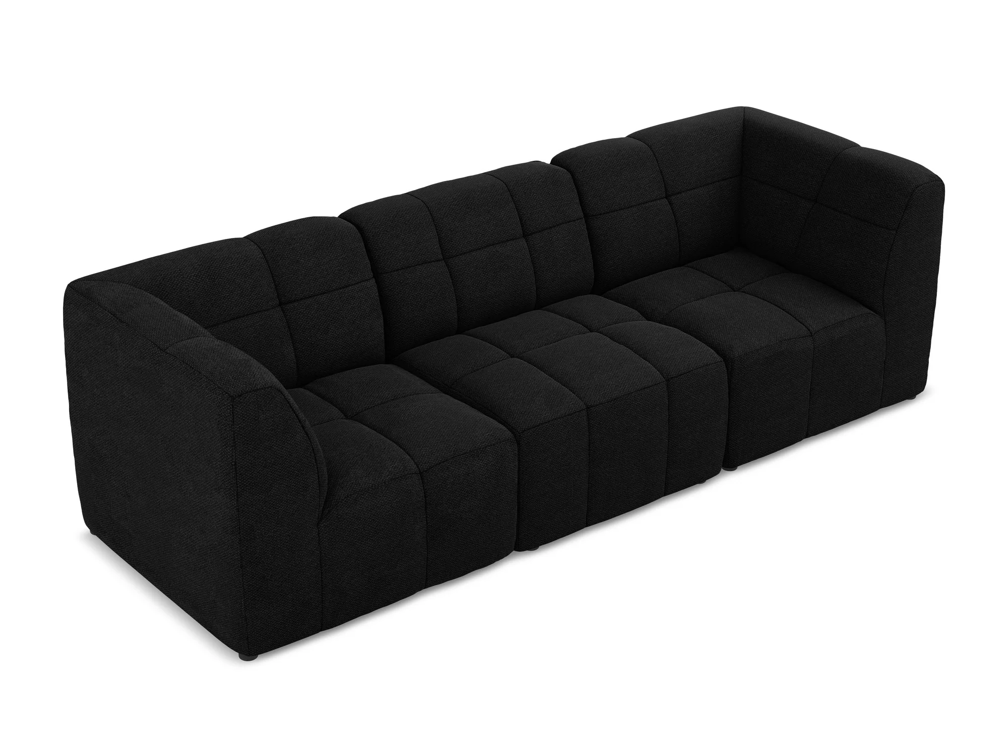 Sofa modułowa 3-osobowa ALOHA czarny boucle - Image 3