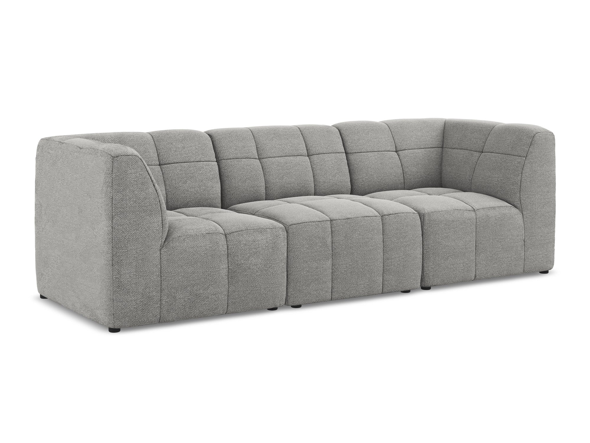 Sofa modułowa 3-osobowa ALOHA jasnoszary boucle