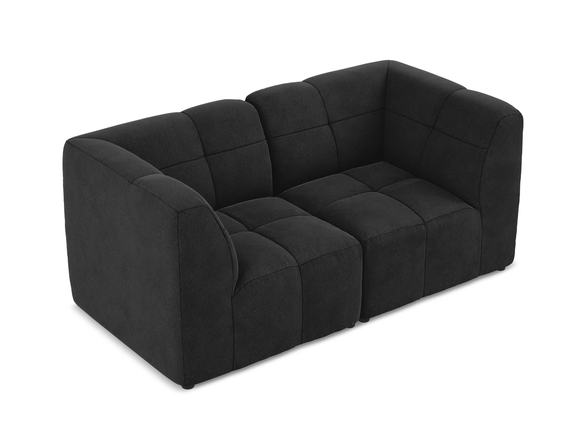 Sofa modułowa aksamitna 2-osobowa ALOHA czarny - Image 4